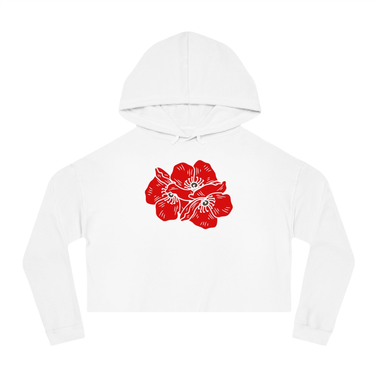 Poppies Women’s Cropped Hooded Sweatshirt