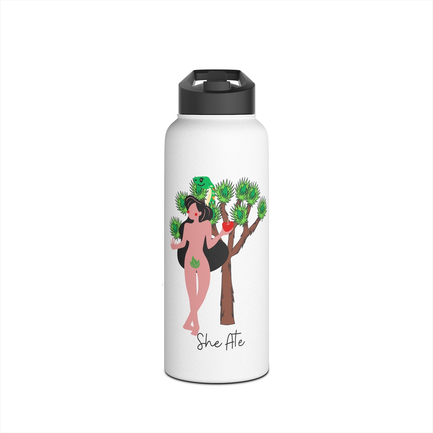 Eve She Ate Stainless Steel Water Bottle, Standard Lid