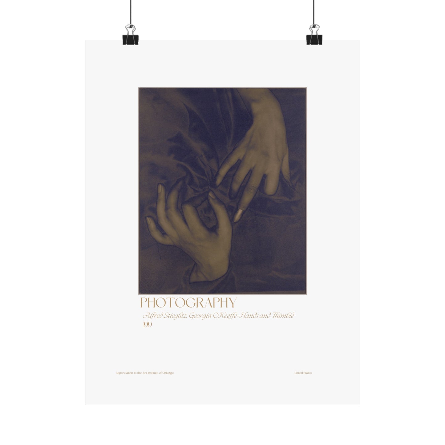 Alfred Stieglitz, Georgia O’Keeffe—Hands and Thimble 1919 Photography Vertical Posters