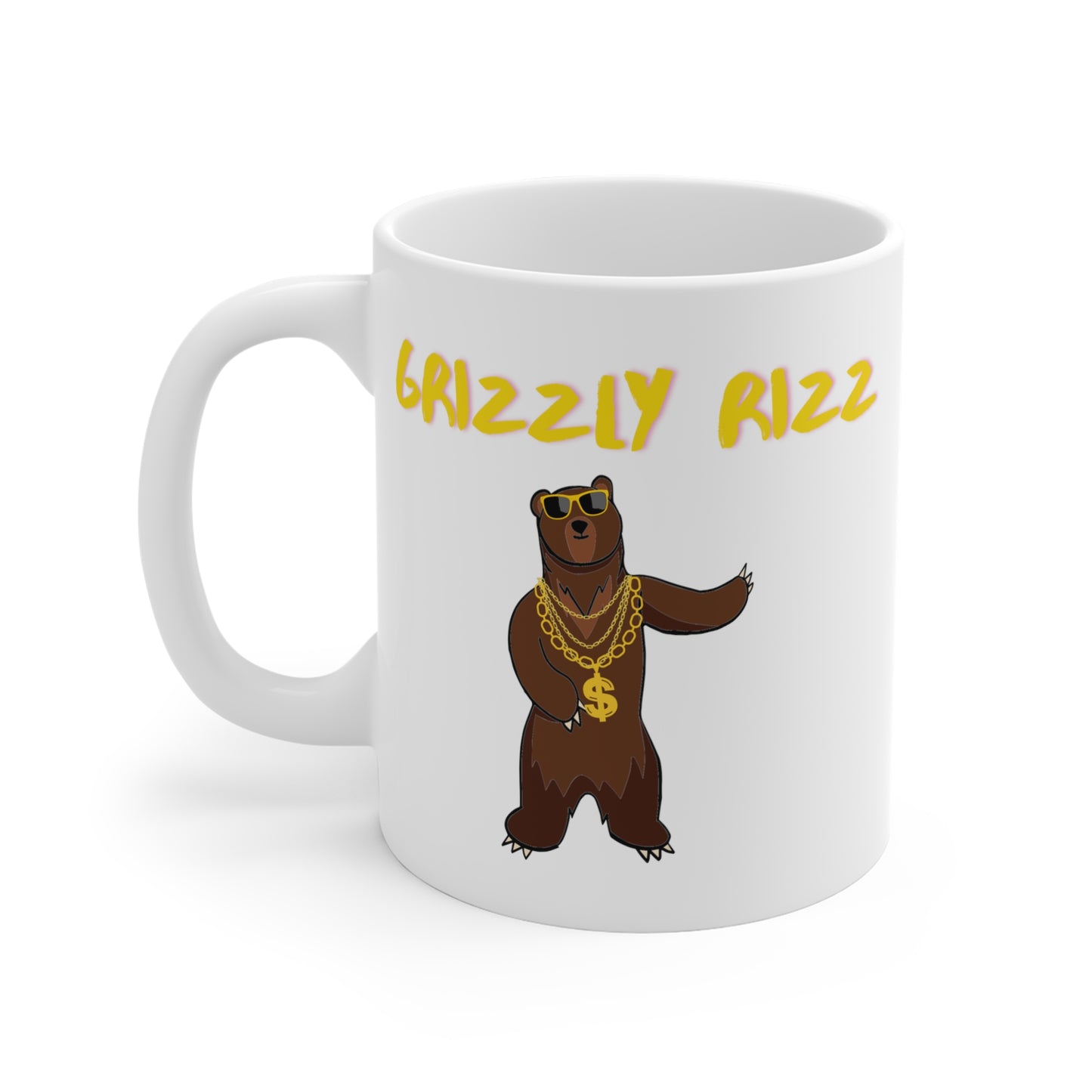 Copia de la taza del oso Grizzly Rizz de 11 oz