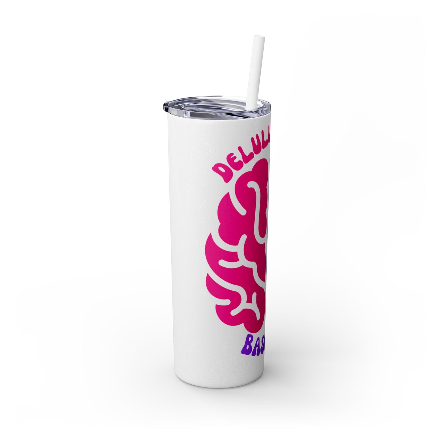 Delulu is My Baseline Tumbler with Straw, 20oz