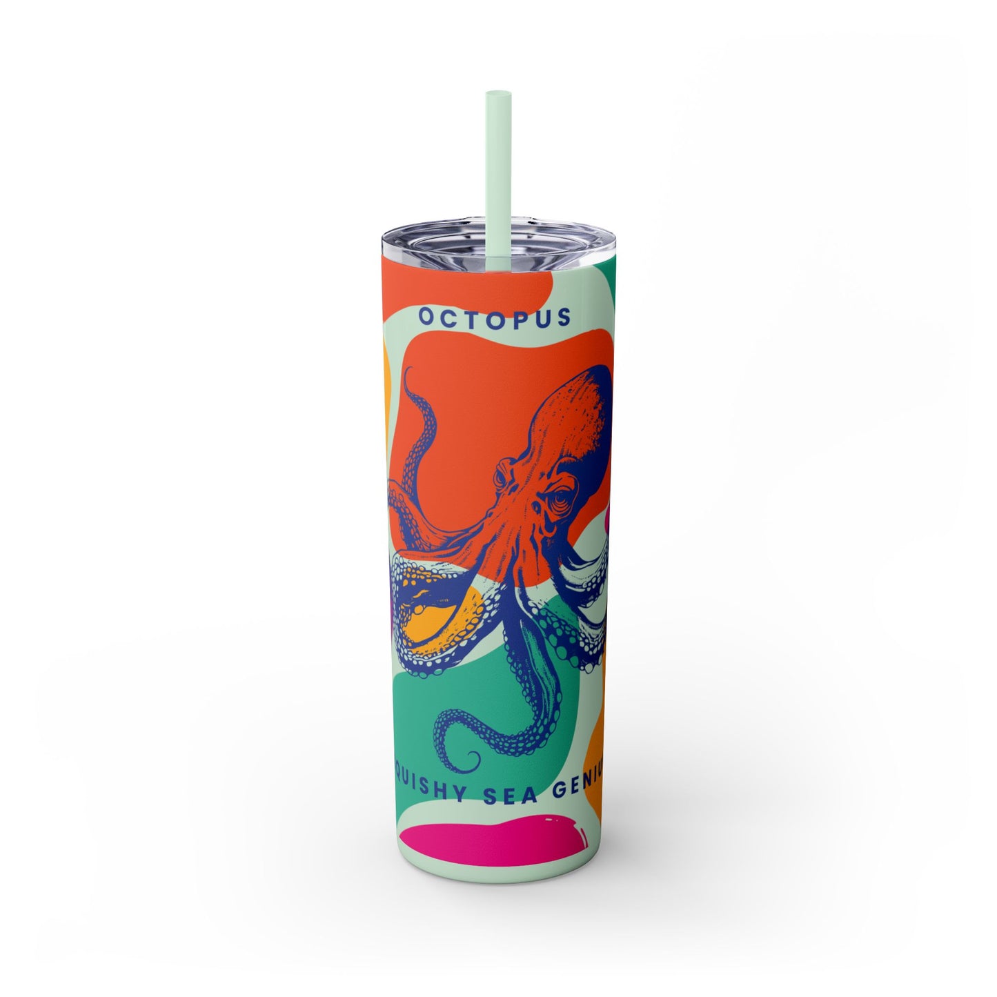 Squishy Sea Genius Octopus Tumbler with Straw, 20oz