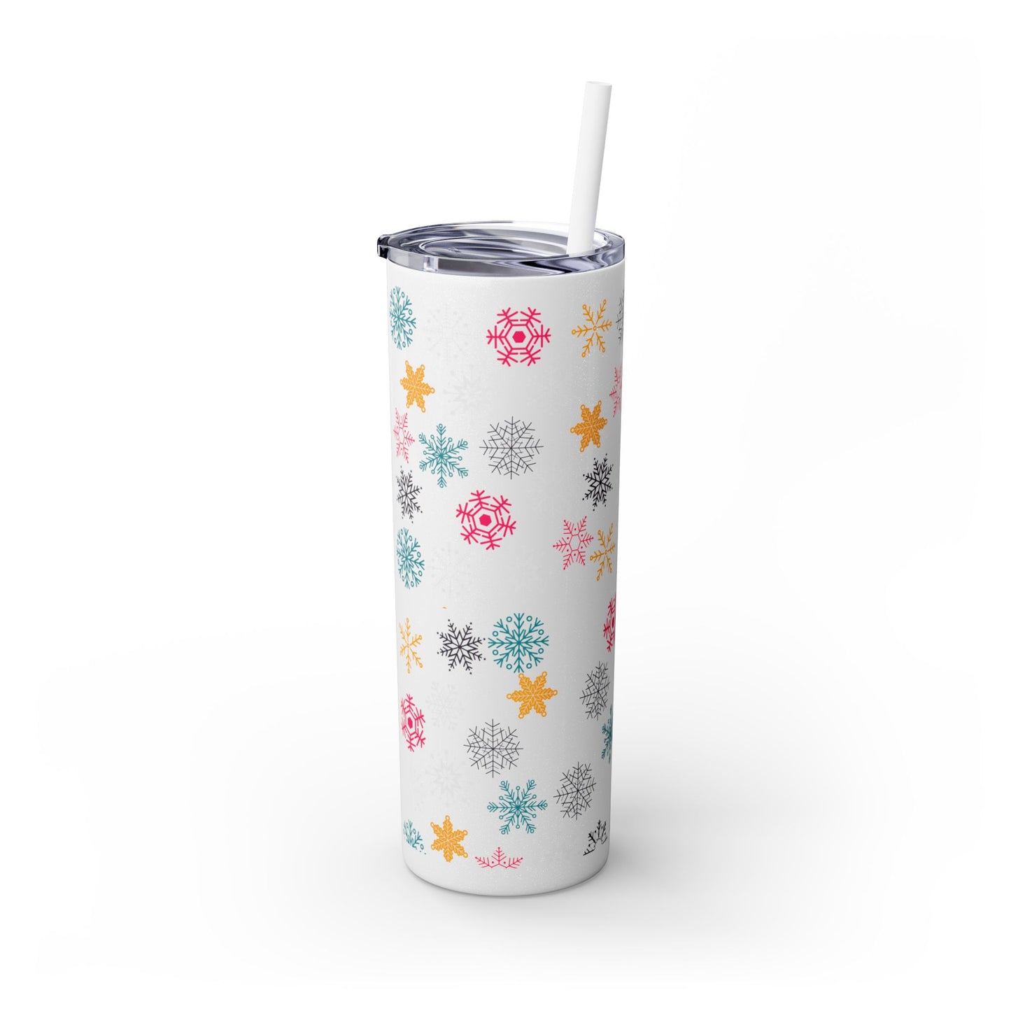 Vaso con pajita Let it Snow Rainbows, 20 oz