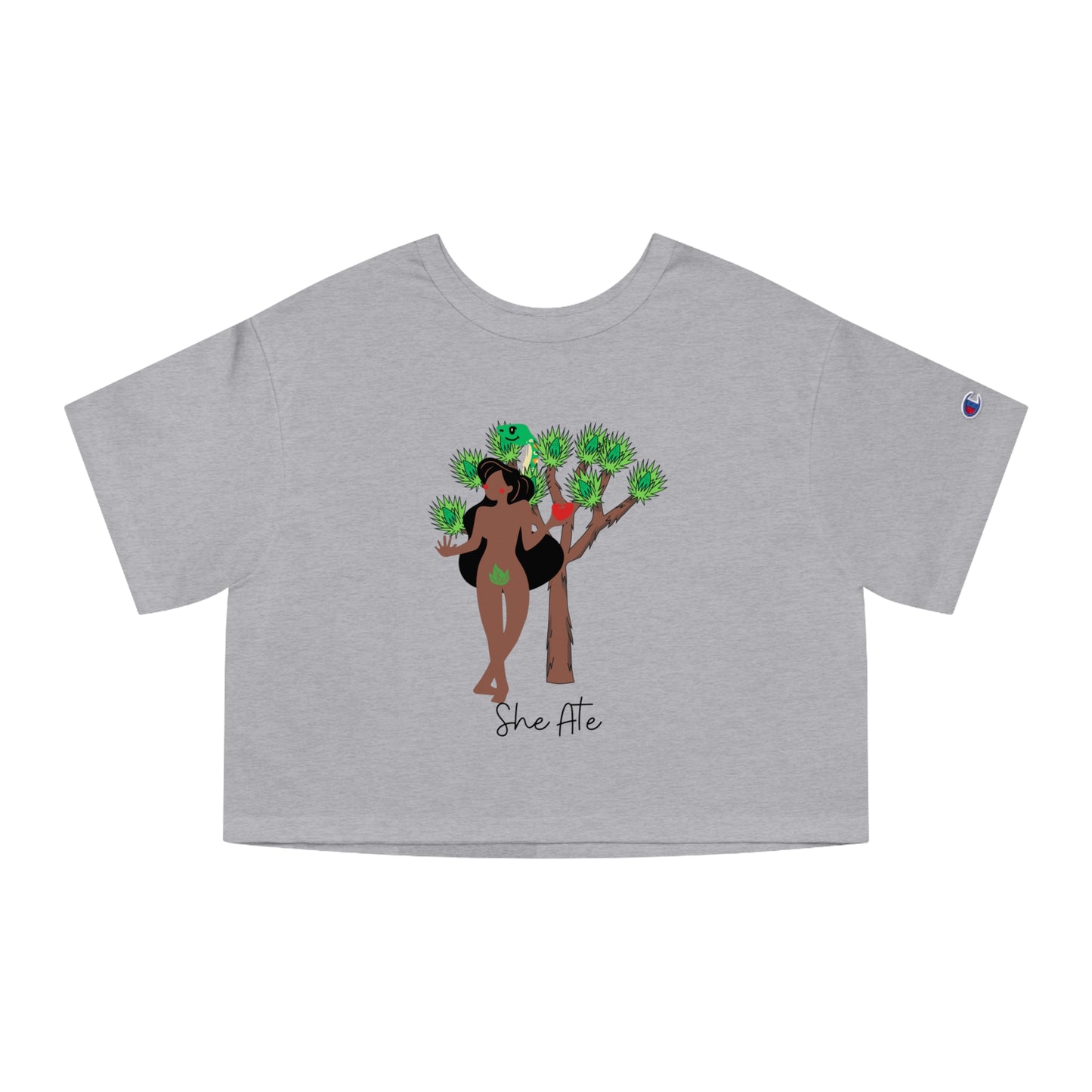 Eve She Ate Champion Women's Heritage Cropped T-Shirt