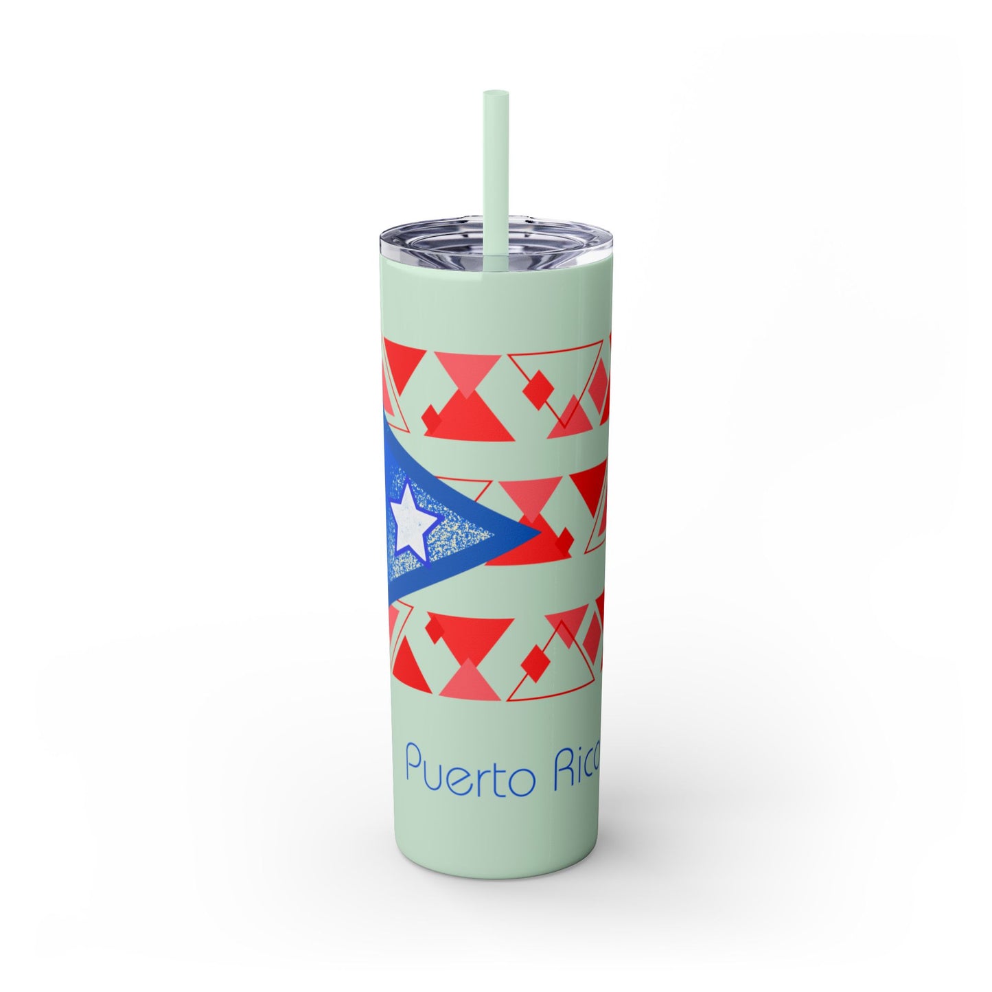 Modern Puerto Rico Tumbler with Straw, 20oz