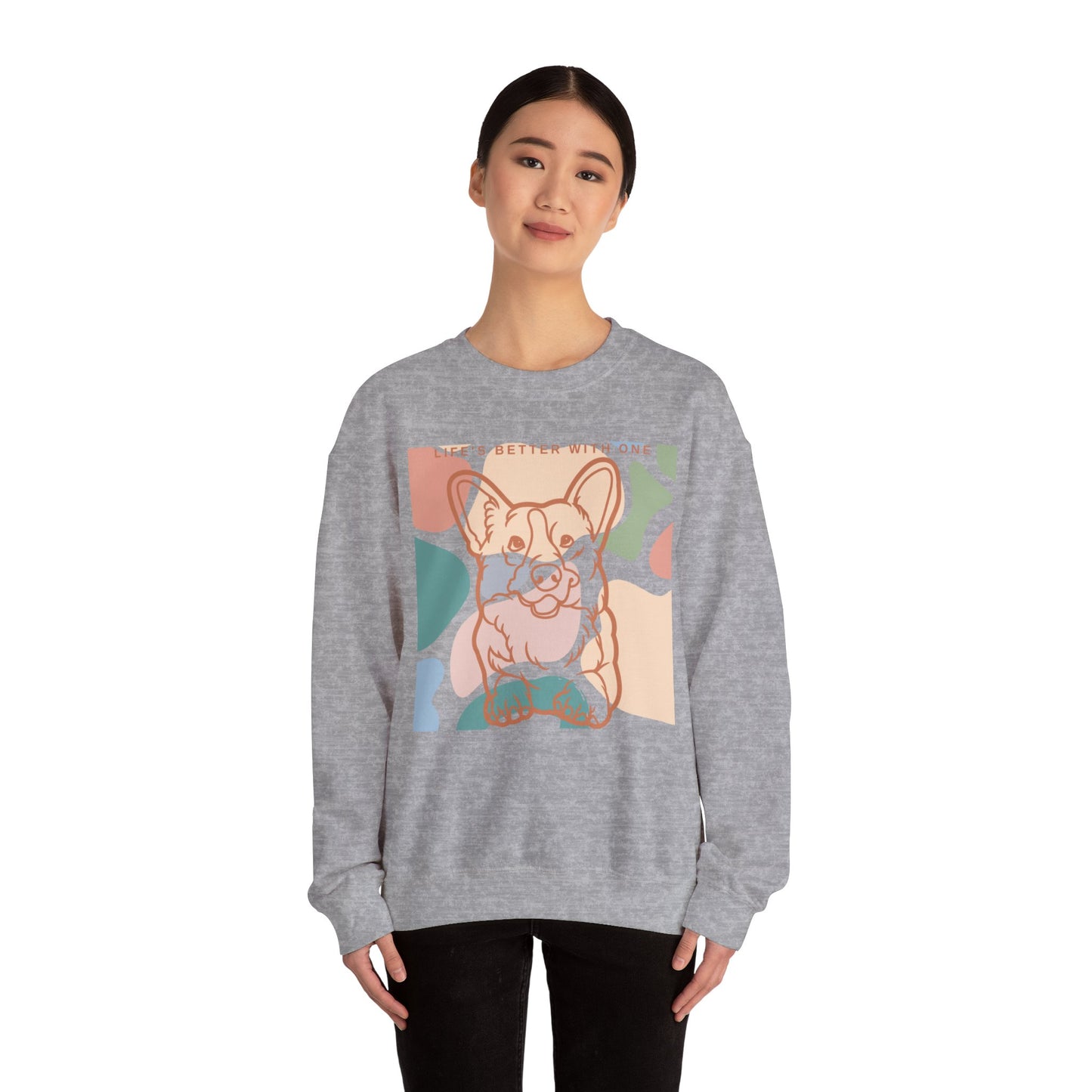 Cute Corgi Unisex Heavy Blend™ Crewneck Sweatshirt Two Sided