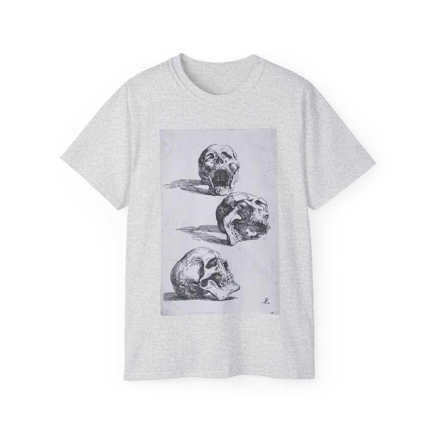 Three Human Skulls Salvator Rosa 1662 Unisex Ultra Cotton Tee