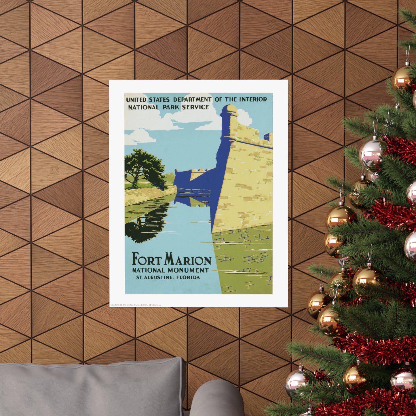 Fort Marion Illustration Vertical Poster