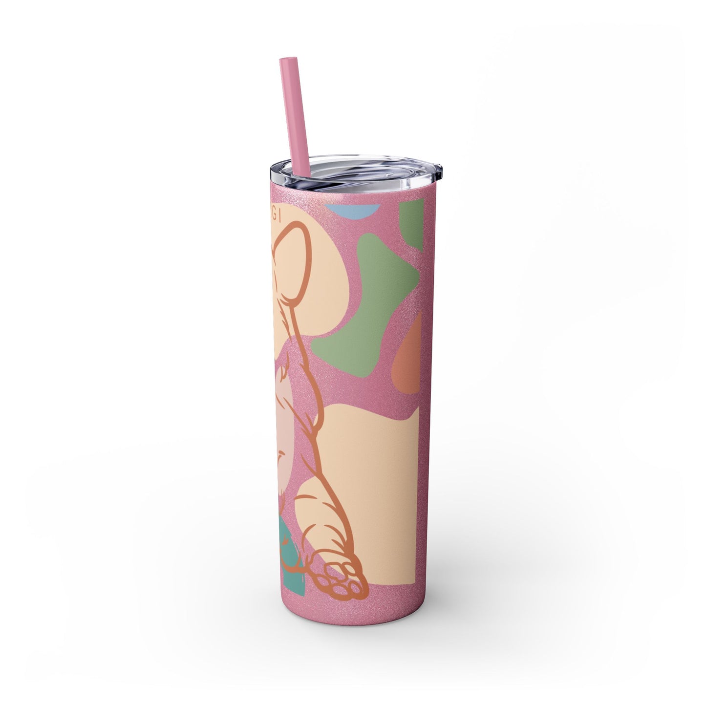 Cute Corgi Rump Skinny Tumbler with Straw, 20oz