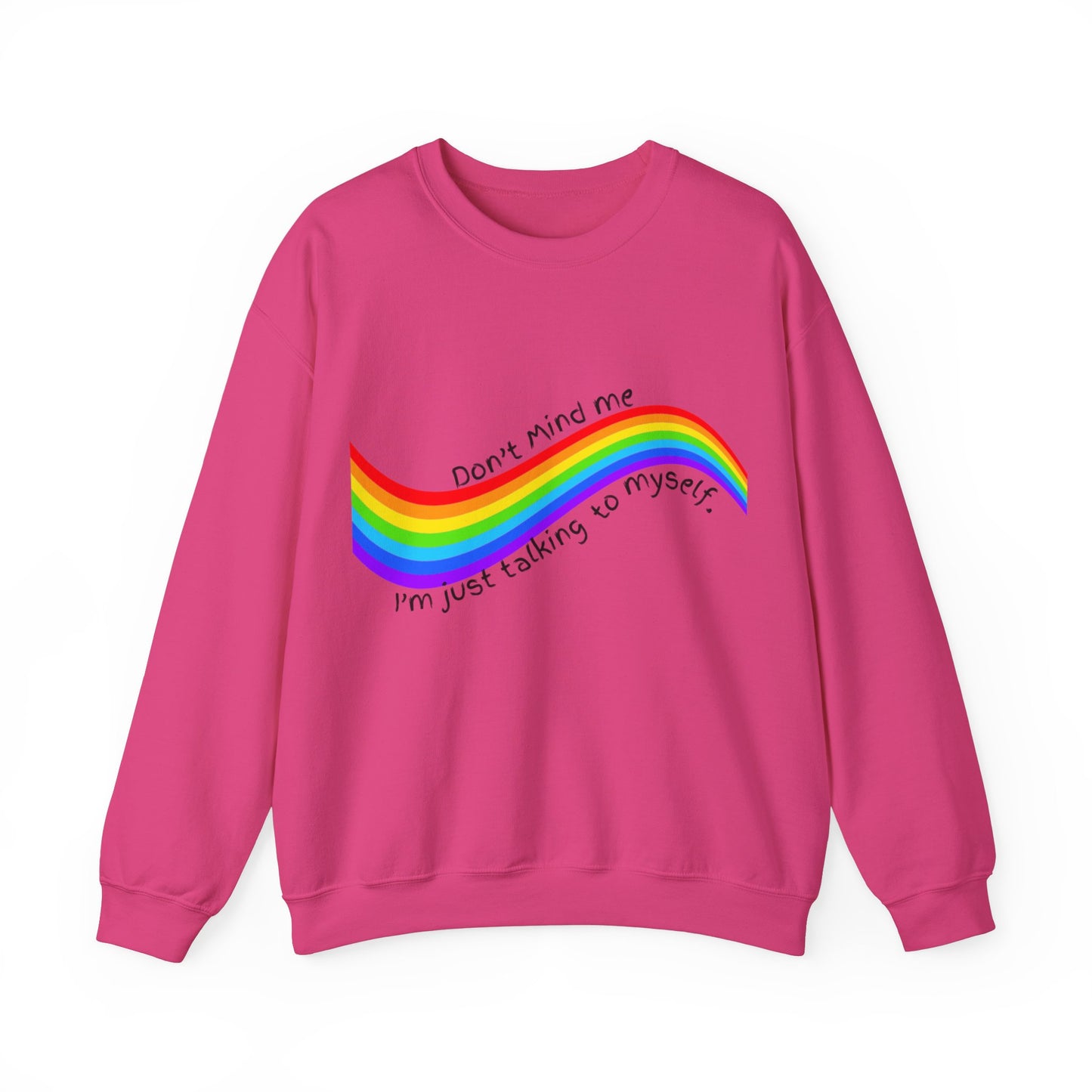 Talking to Myself Rainbow Unisex Heavy Blend™ Crewneck Sweatshirt EU