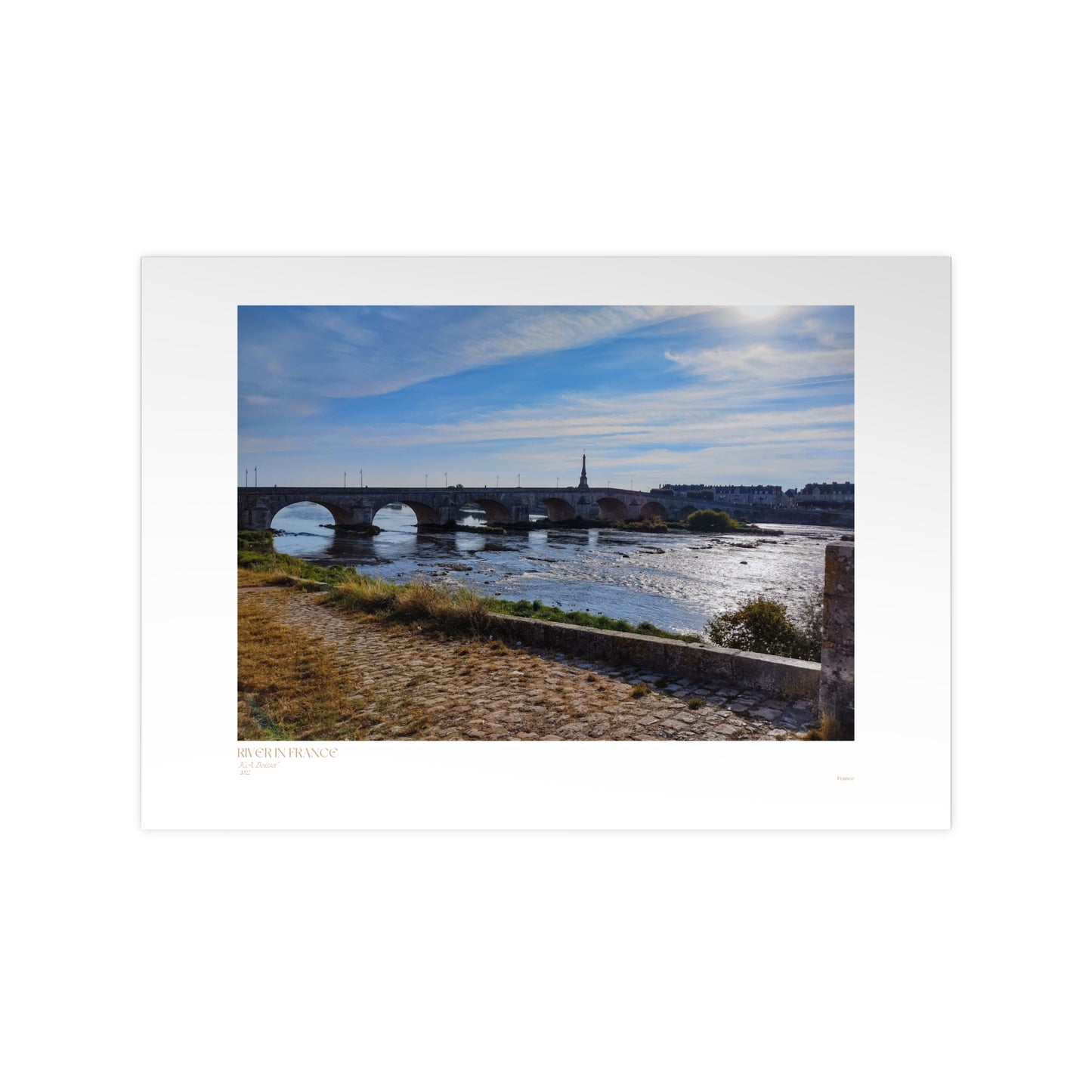 River In France Matte Photograph Horizontal Posters EU