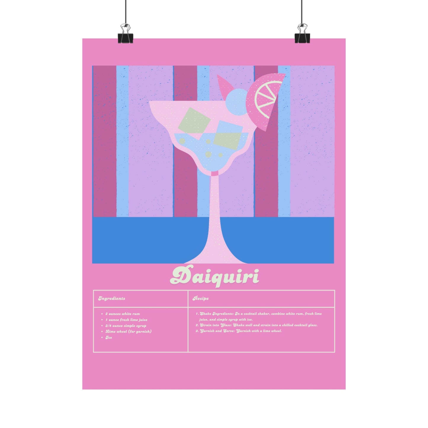 Daiquiri Illustration Vertical Poster