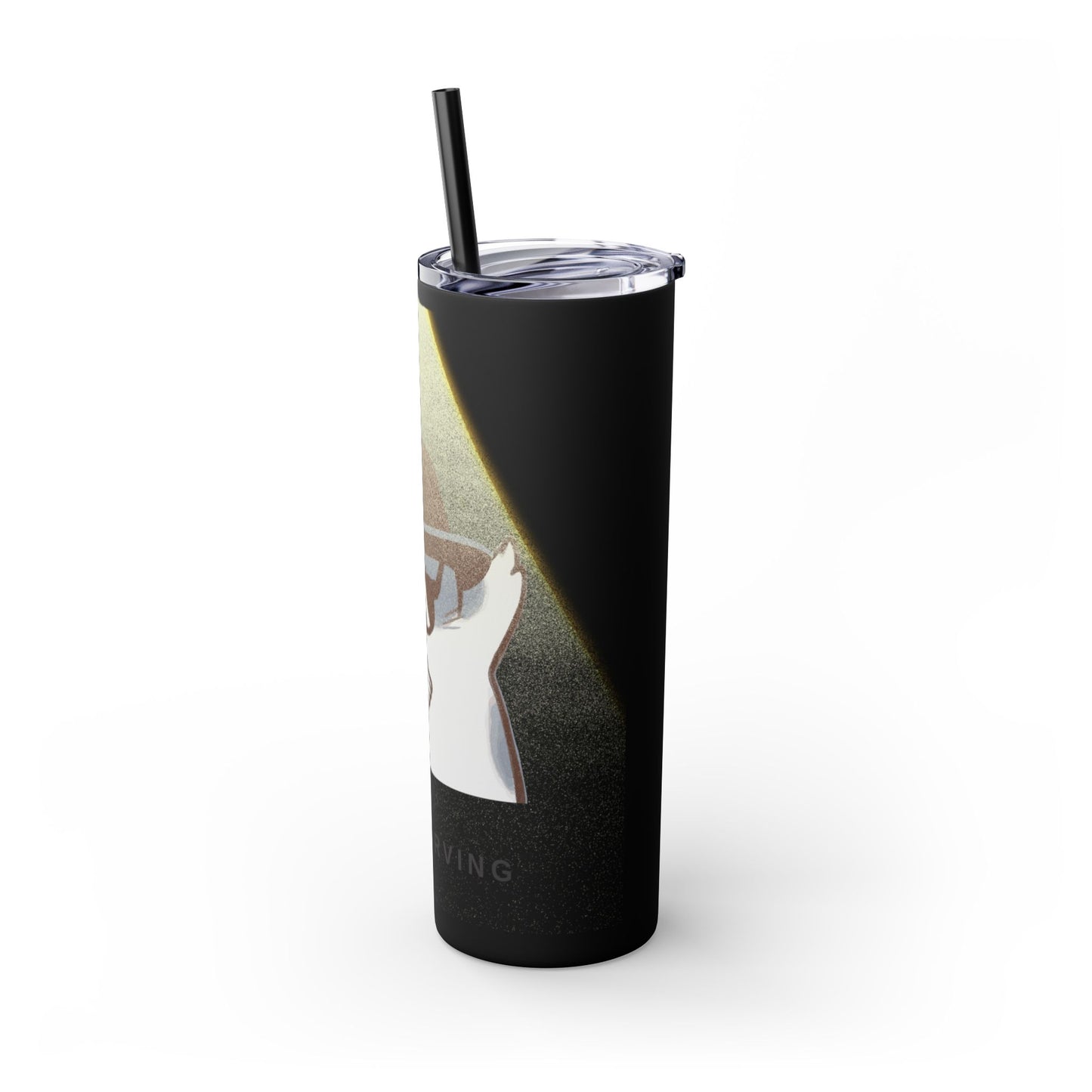 Blues Cat Tumbler with Straw, 20oz