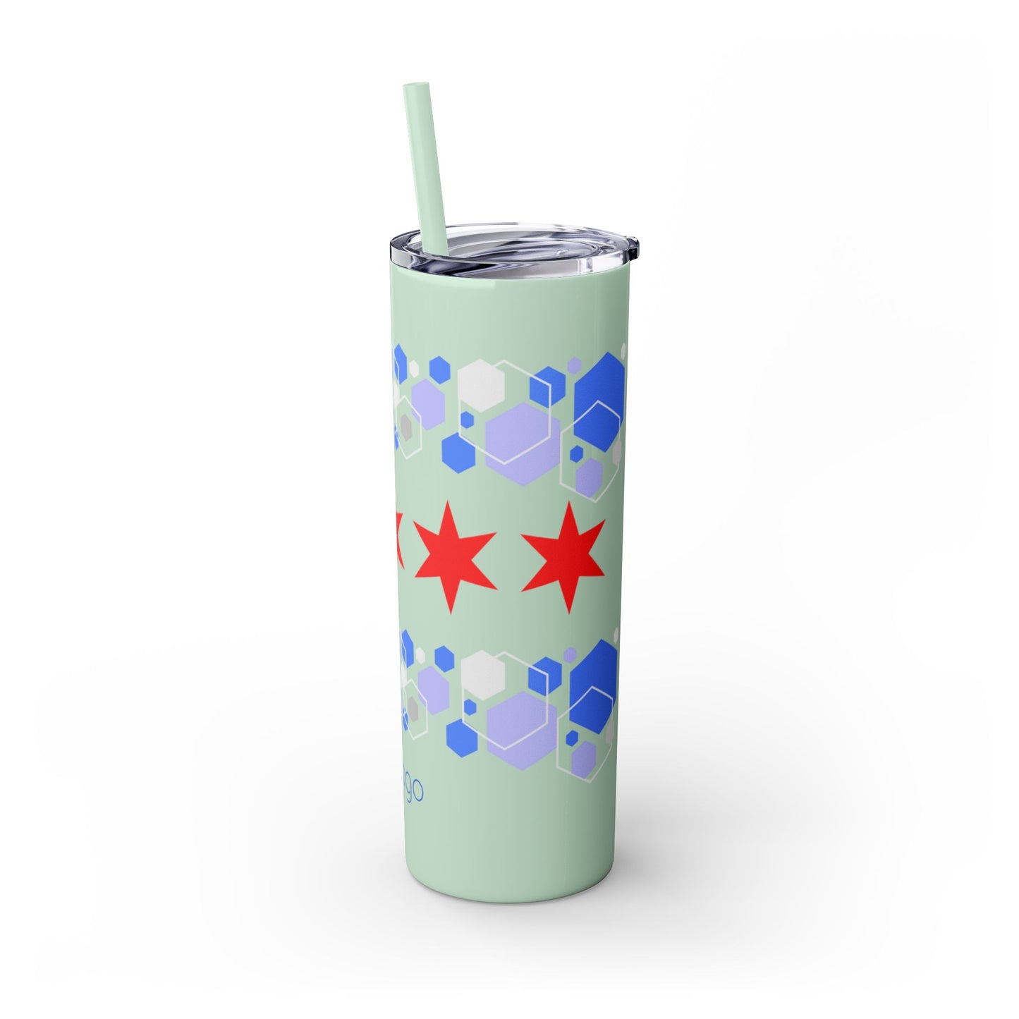 Modern Chicago Tumbler with Straw, 20oz