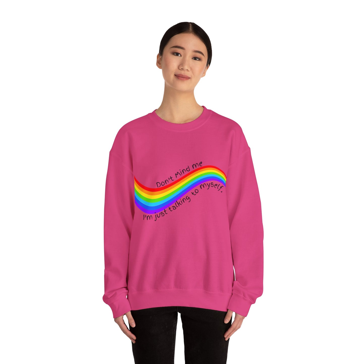 Talking to Myself Rainbow Unisex Heavy Blend™ Crewneck Sweatshirt EU