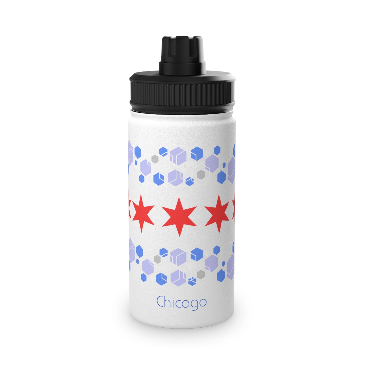 Modern Chicago Stainless Steel Water Bottle, Standard Lid EU