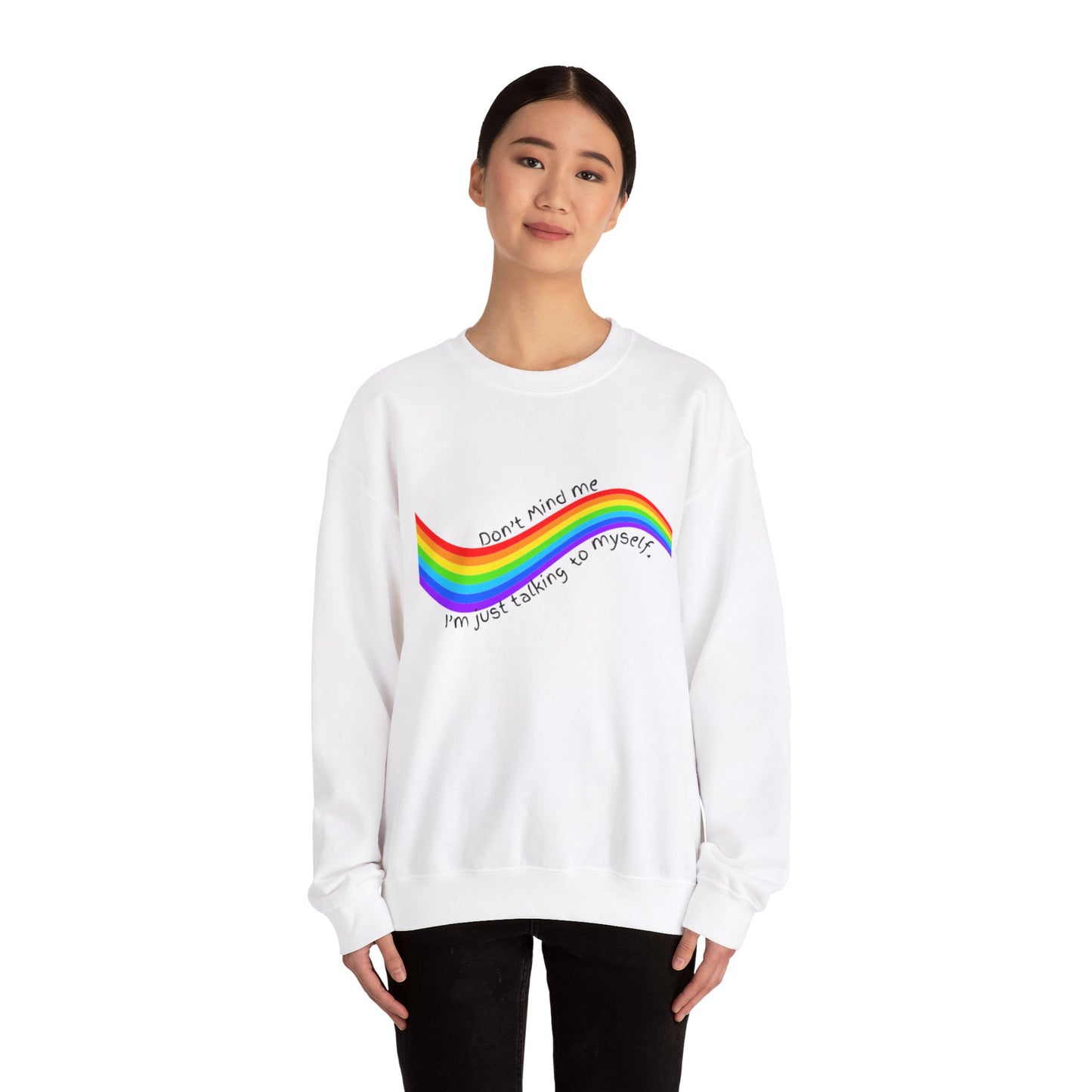 Talking to Myself Rainbow Unisex Heavy Blend™ Crewneck Sweatshirt