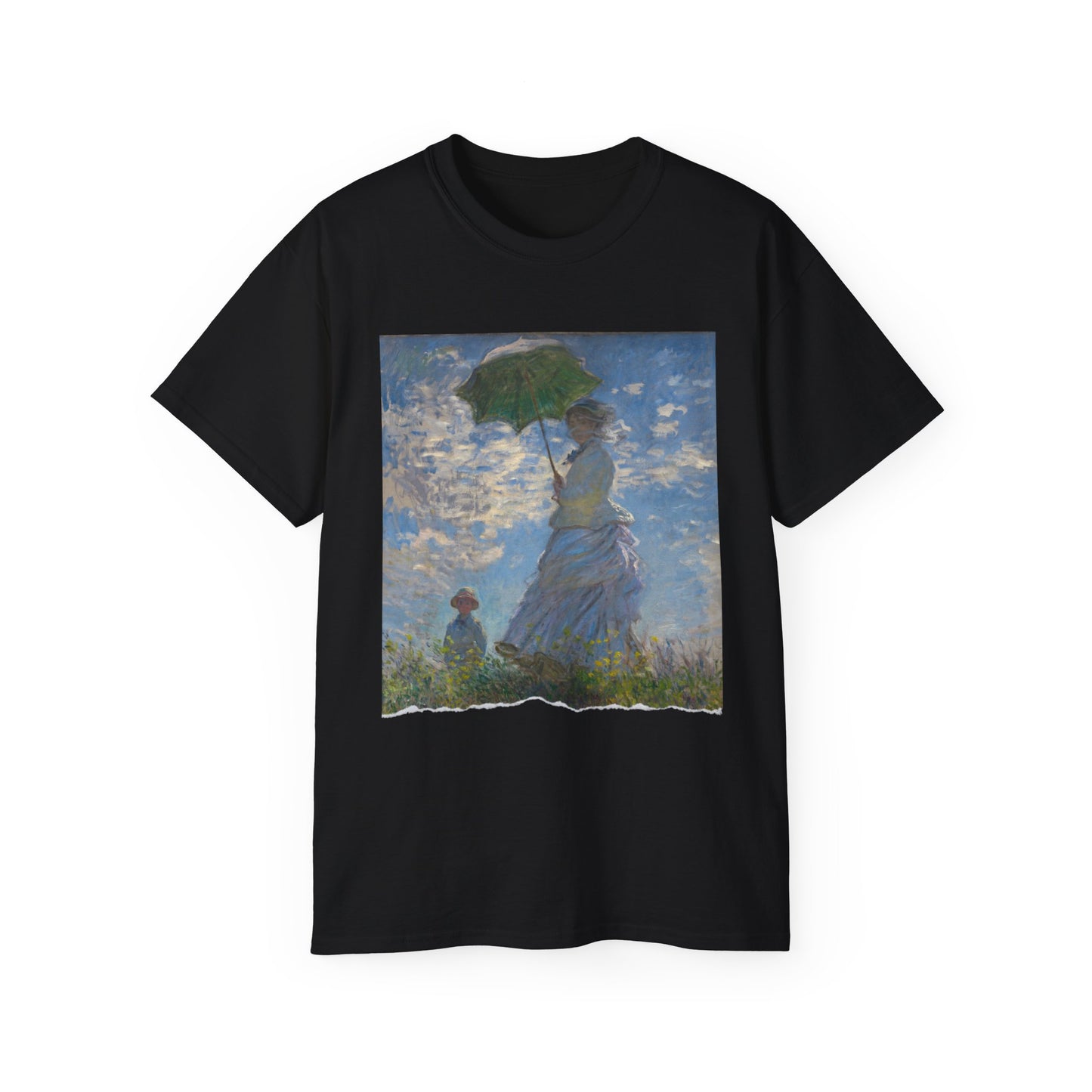 Ripped Claude Monet Madame Monet and Her Son or The Stroll 1875 Ultra Cotton Tee