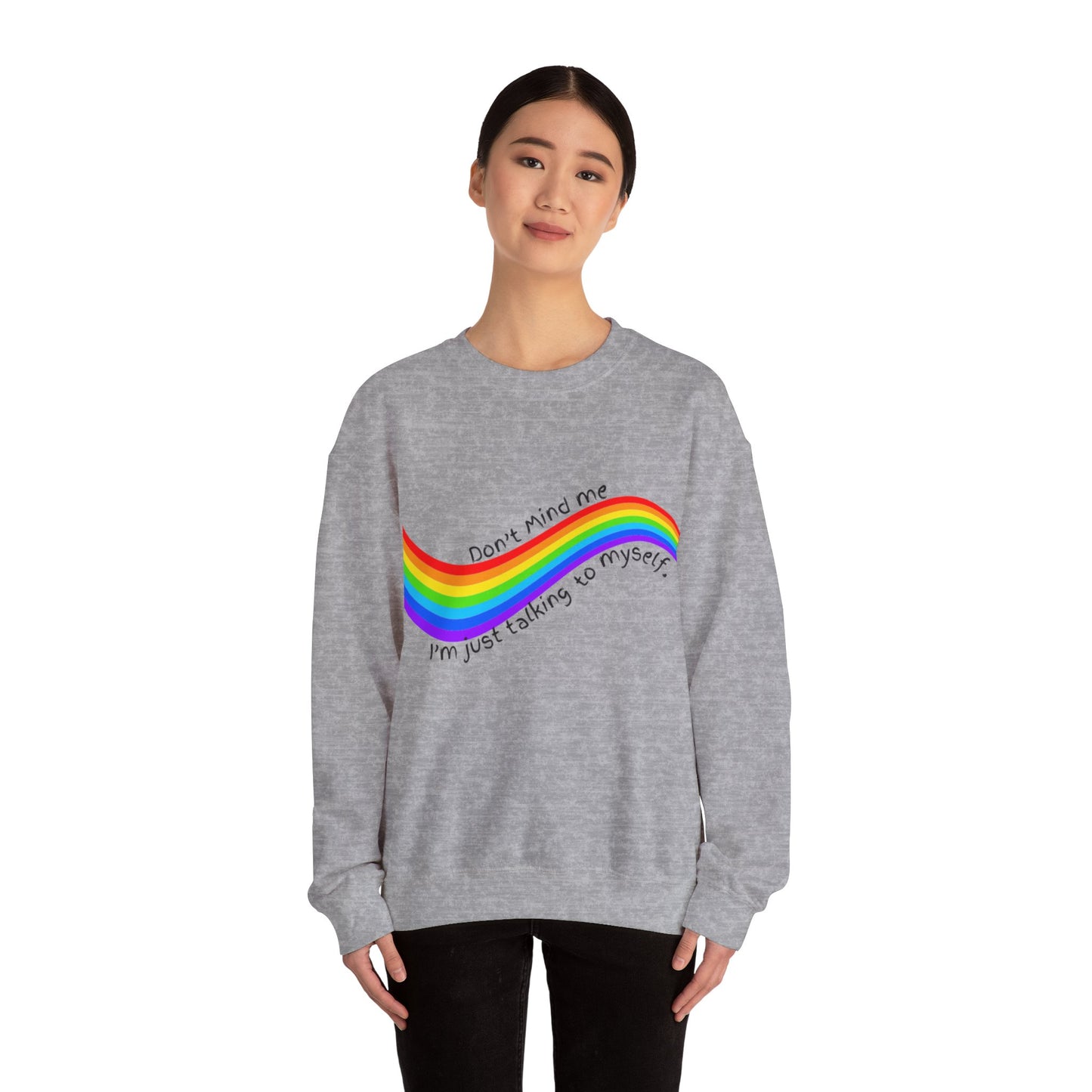 Talking to Myself Rainbow Unisex Heavy Blend™ Crewneck Sweatshirt EU