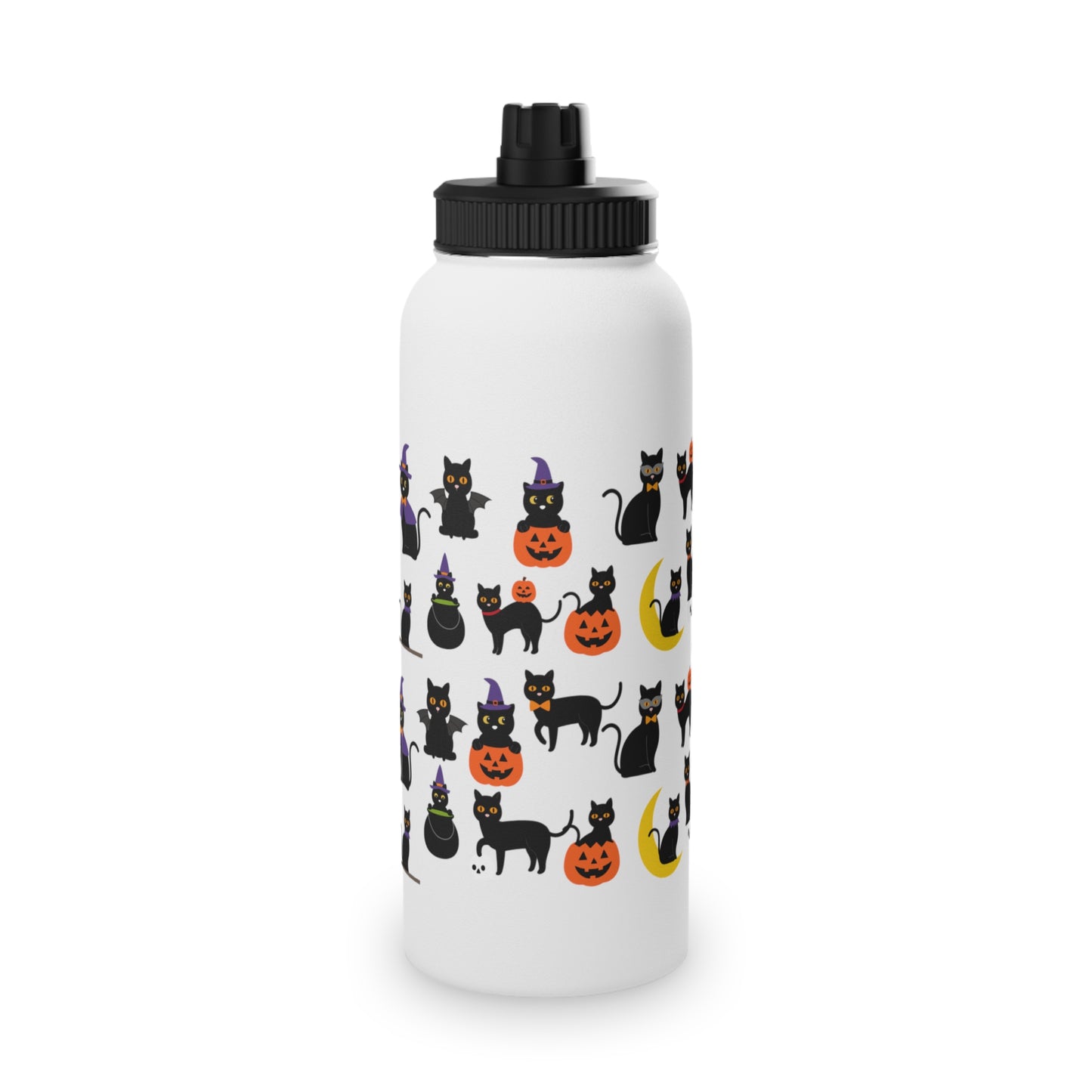 Halloween Cats Stainless Steel Water Bottle, Standard Lid EU