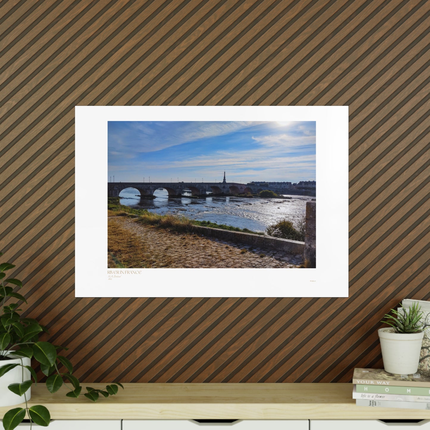 River In France Matte Photograph Horizontal Posters EU