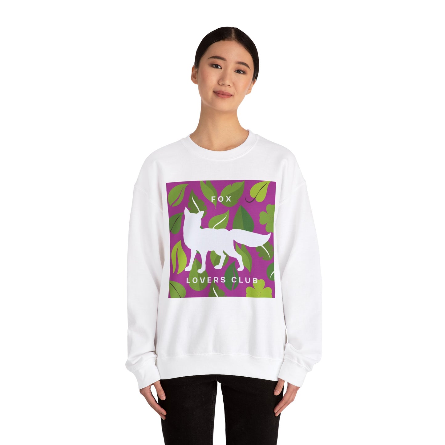 Sudadera unisex de cuello redondo y mezcla pesada Fox Lovers Club 