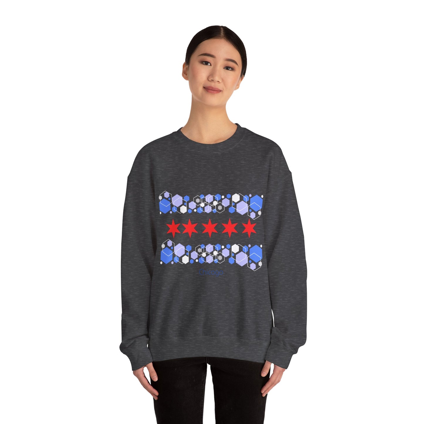 Modern Chicago Unisex Heavy Blend™ Crewneck Sweatshirt EU