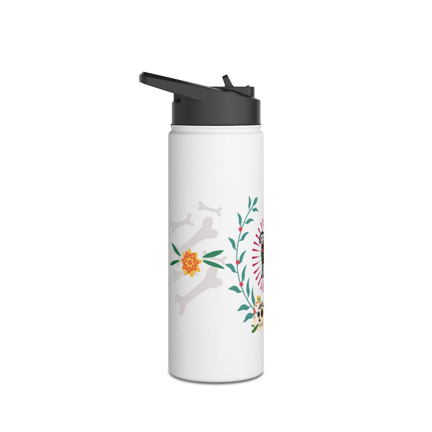 Día De La Doggie Stainless Steel Water Bottle, Standard Lid