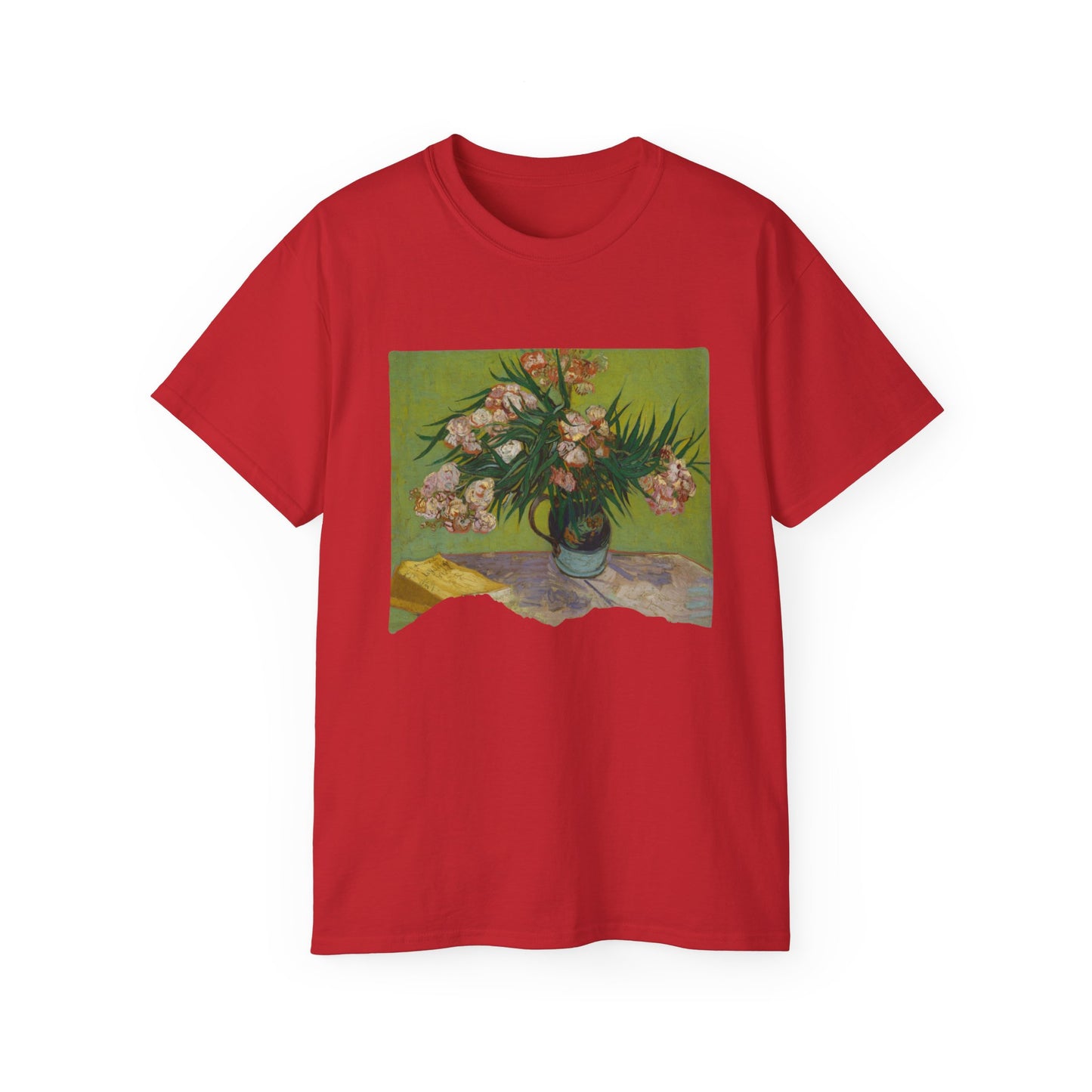 Ripped Vincent Van Gogh, Oleanders 1888 Ultra Cotton Tee