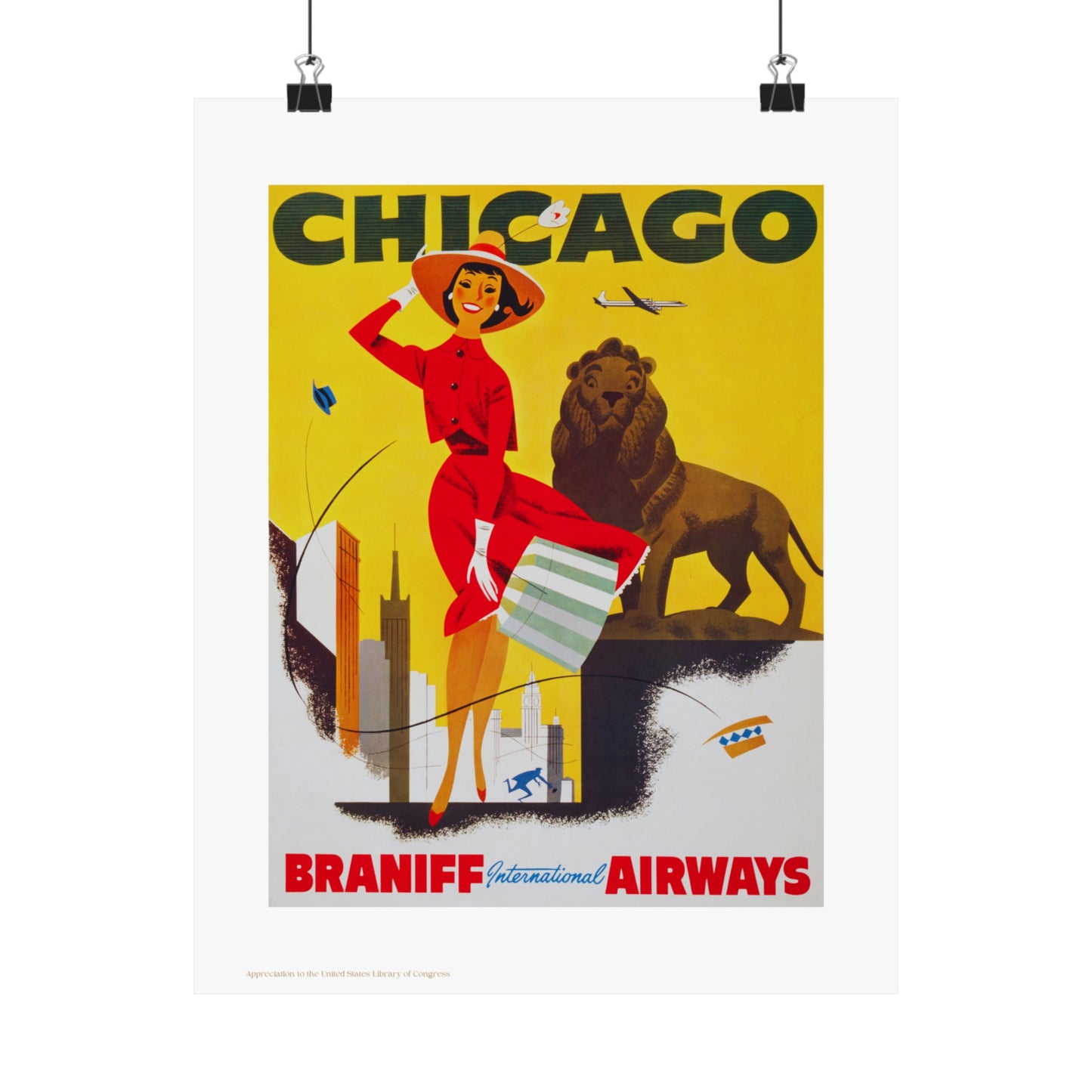 Chicago Illustration Vertical Poster