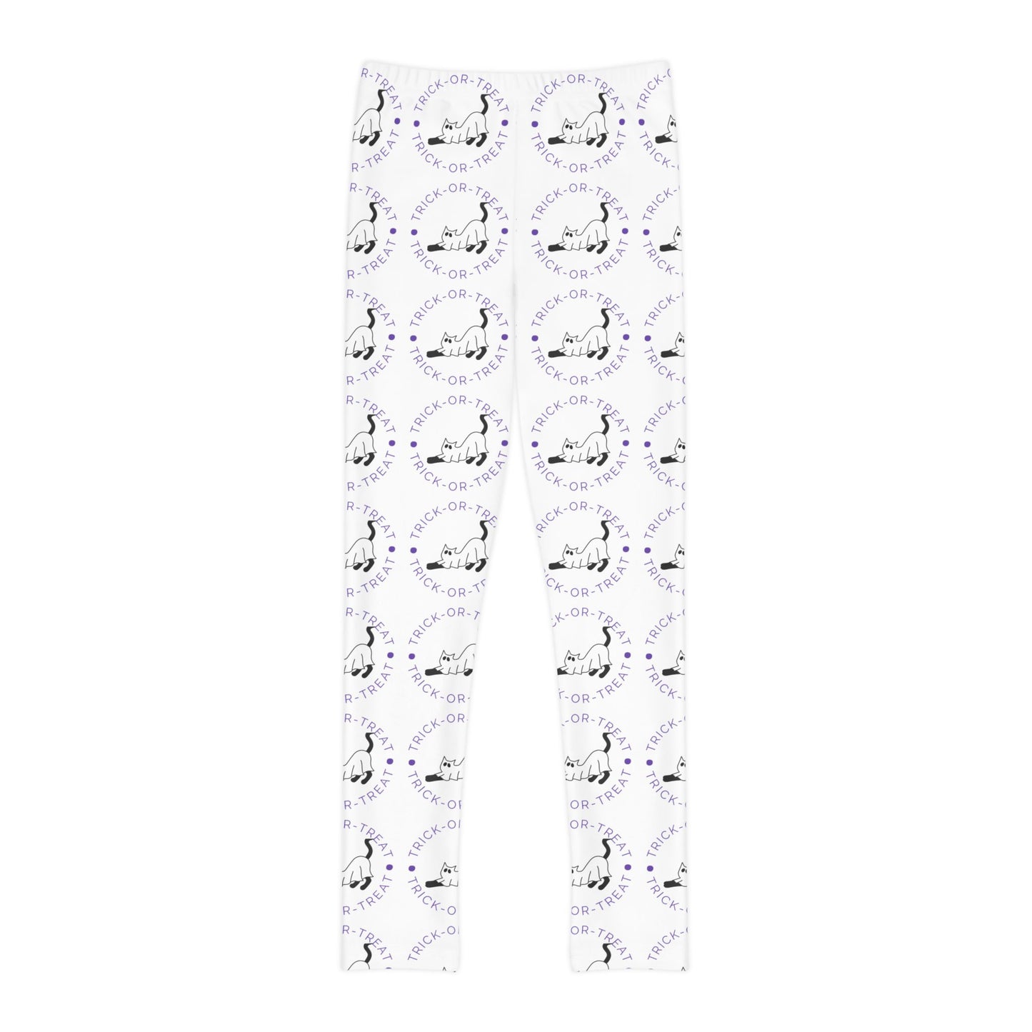 Halloween Ghost Kitty Kids Full-Length Leggings