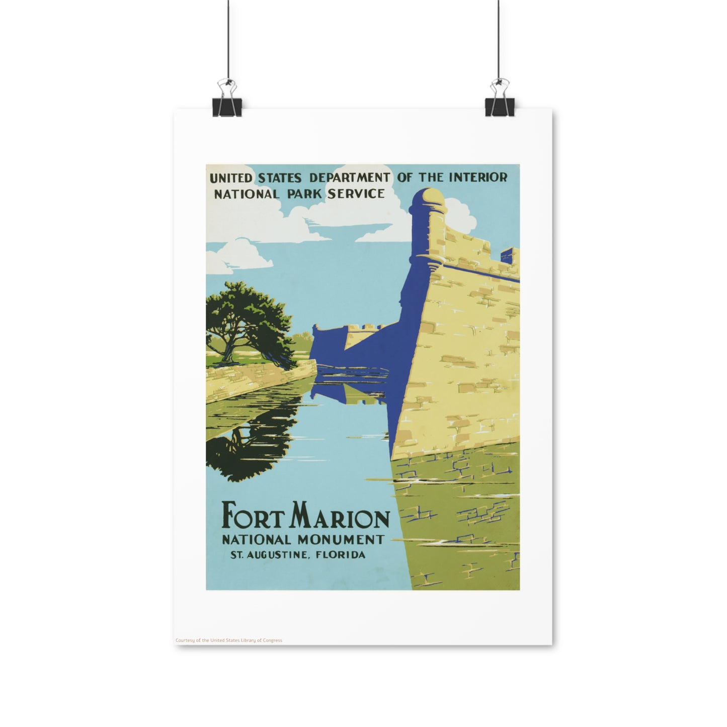 Fort Marion Illustration Vertical Poster EU