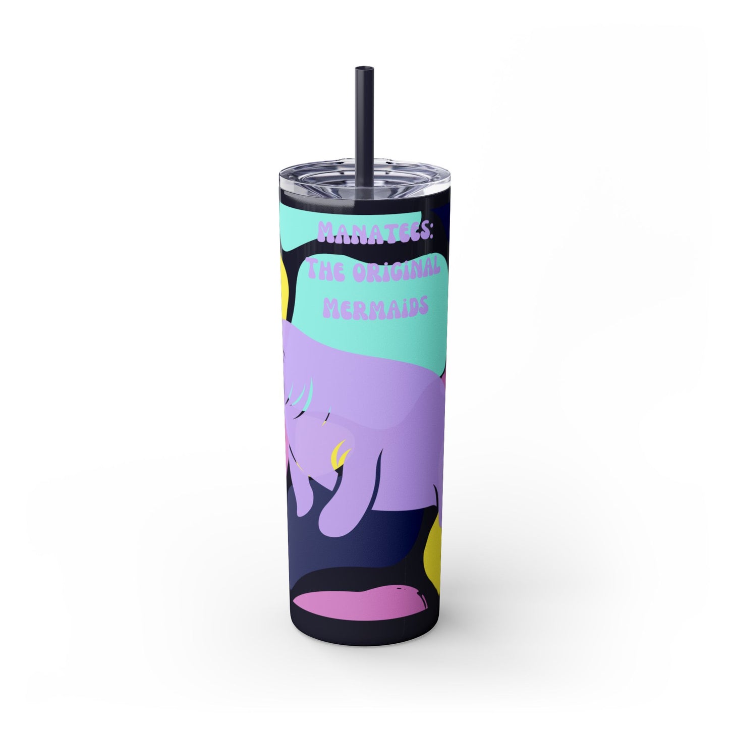 The Original Mermaid Manatee Tumbler with Straw, 20oz