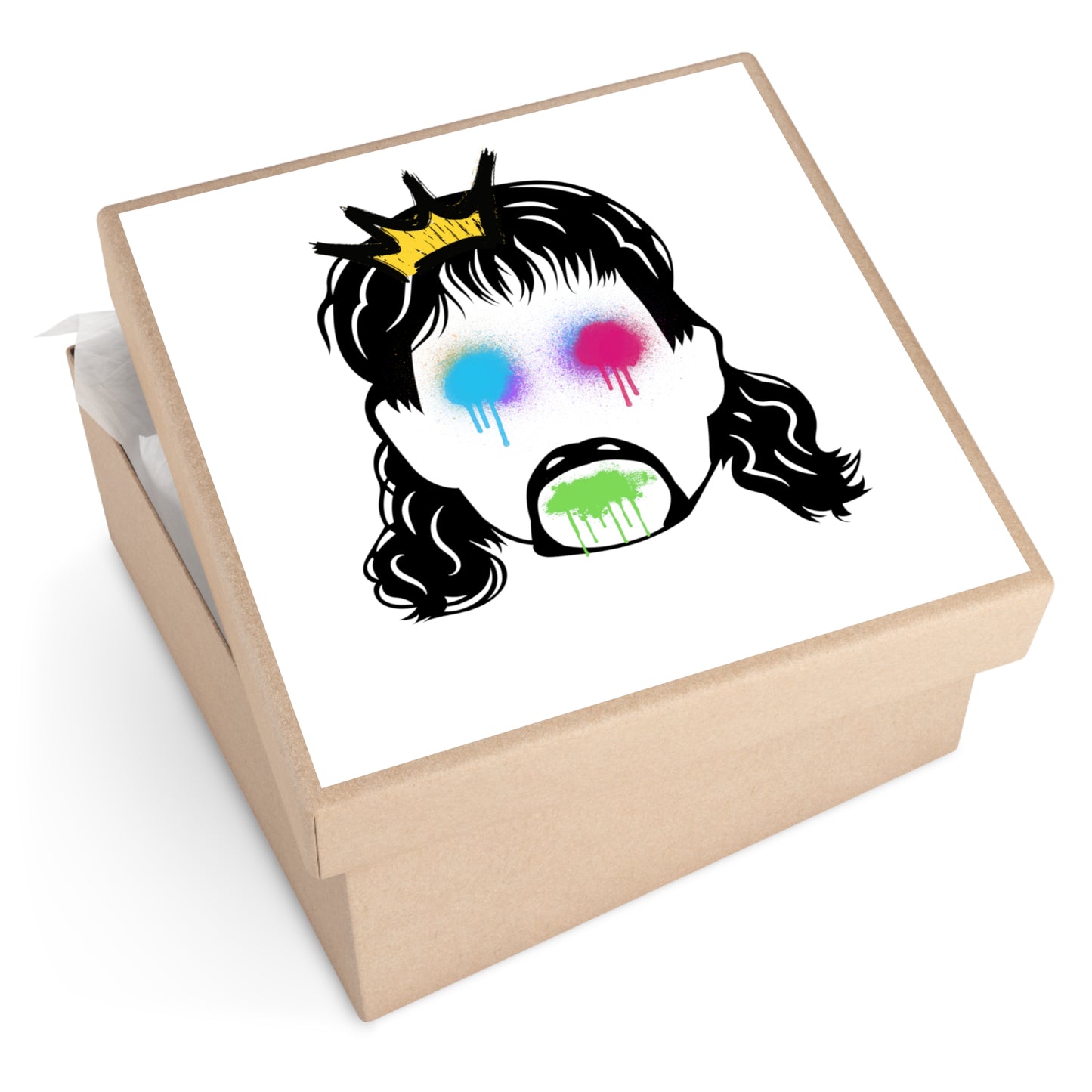 Mullet Tagg Vinyl Square Stickers EU