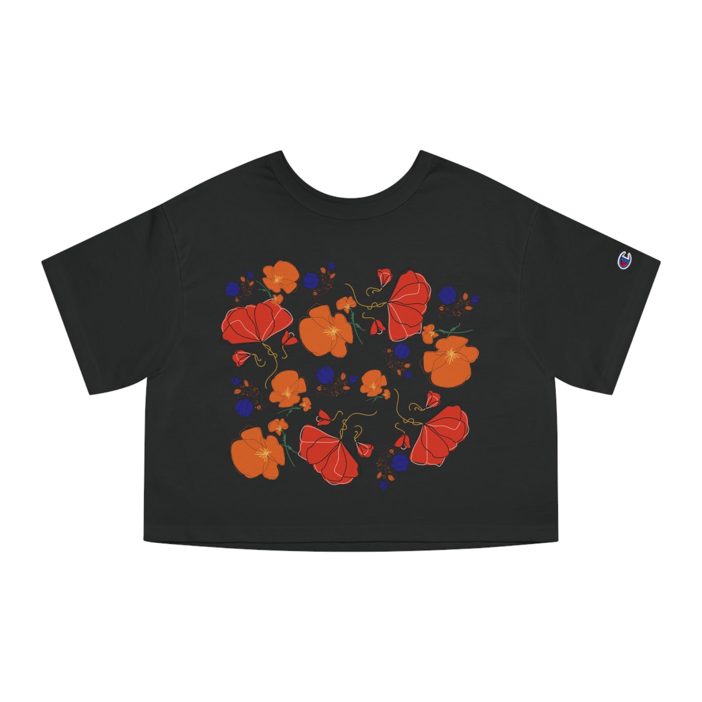 Poppy Bouquet Champion Women's Heritage Cropped T-Shirt