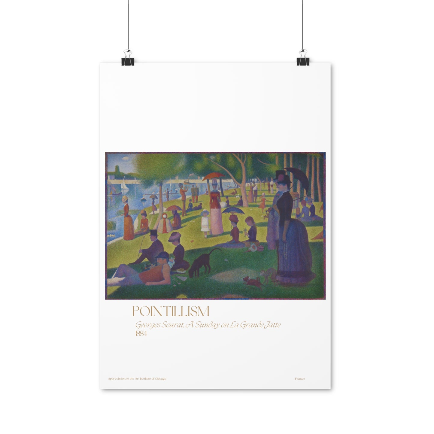 Georges Seurat, A Sunday on La Grande Jatte 1881 Vertical Poster EU