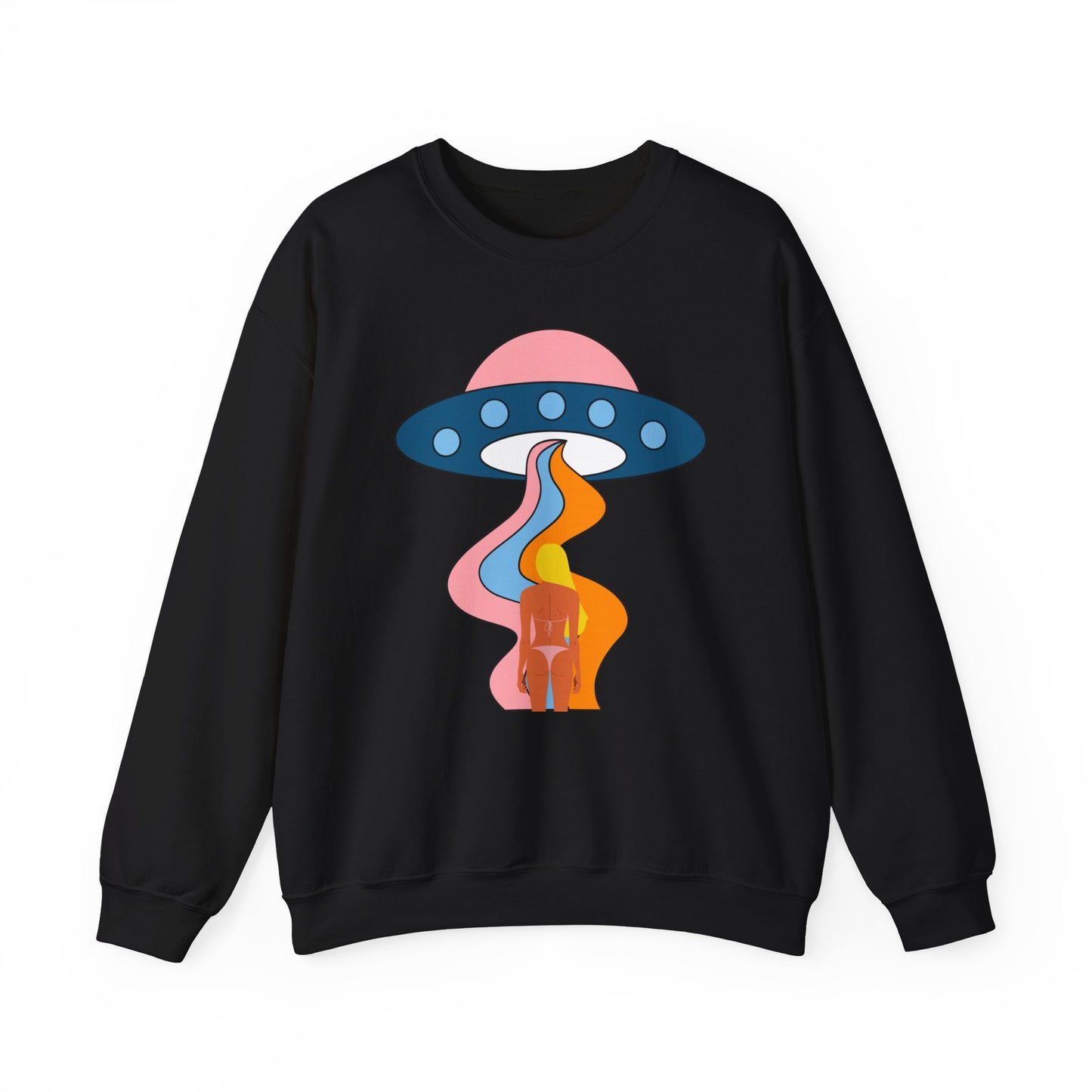 Sudadera unisex de cuello redondo de mezcla pesada Bikini Abduction 