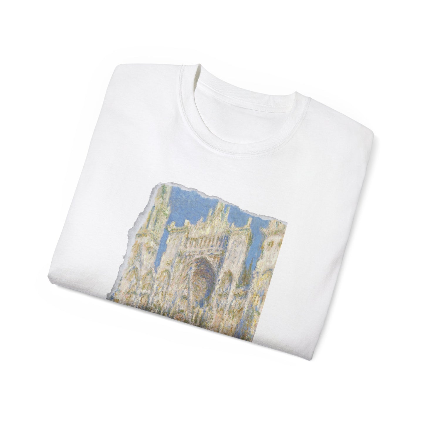 Camiseta de algodón ultradelgada de la UE de Claude Monet, la catedral de Rouen y el portal al sol, 1894