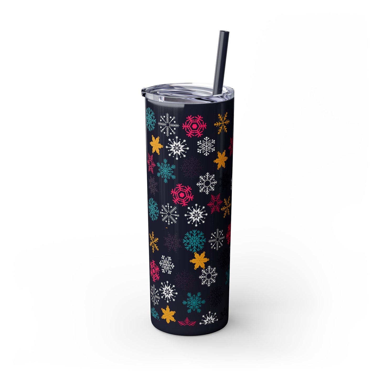 Vaso con pajita Let it Snow Rainbows, 20 oz