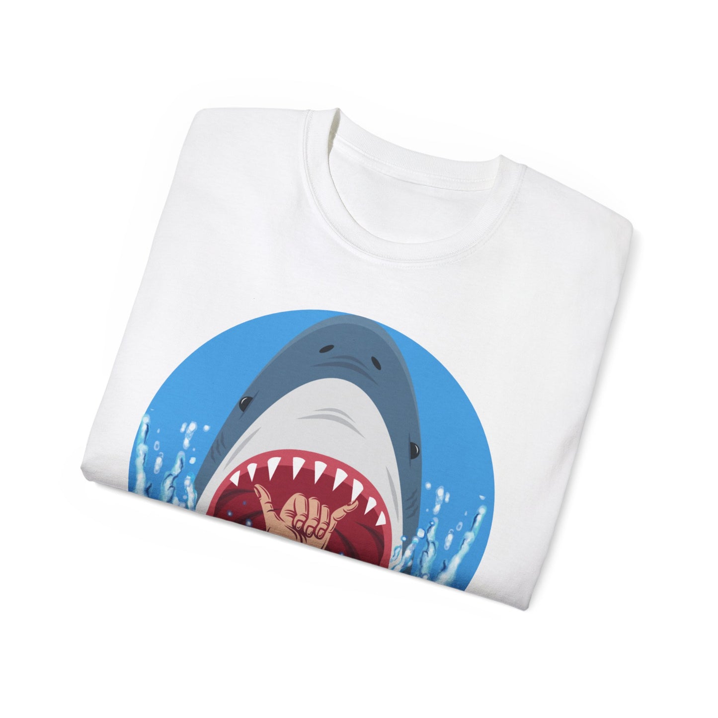 Camiseta unisex de algodón ultrafino Surfin' Shark de la UE 