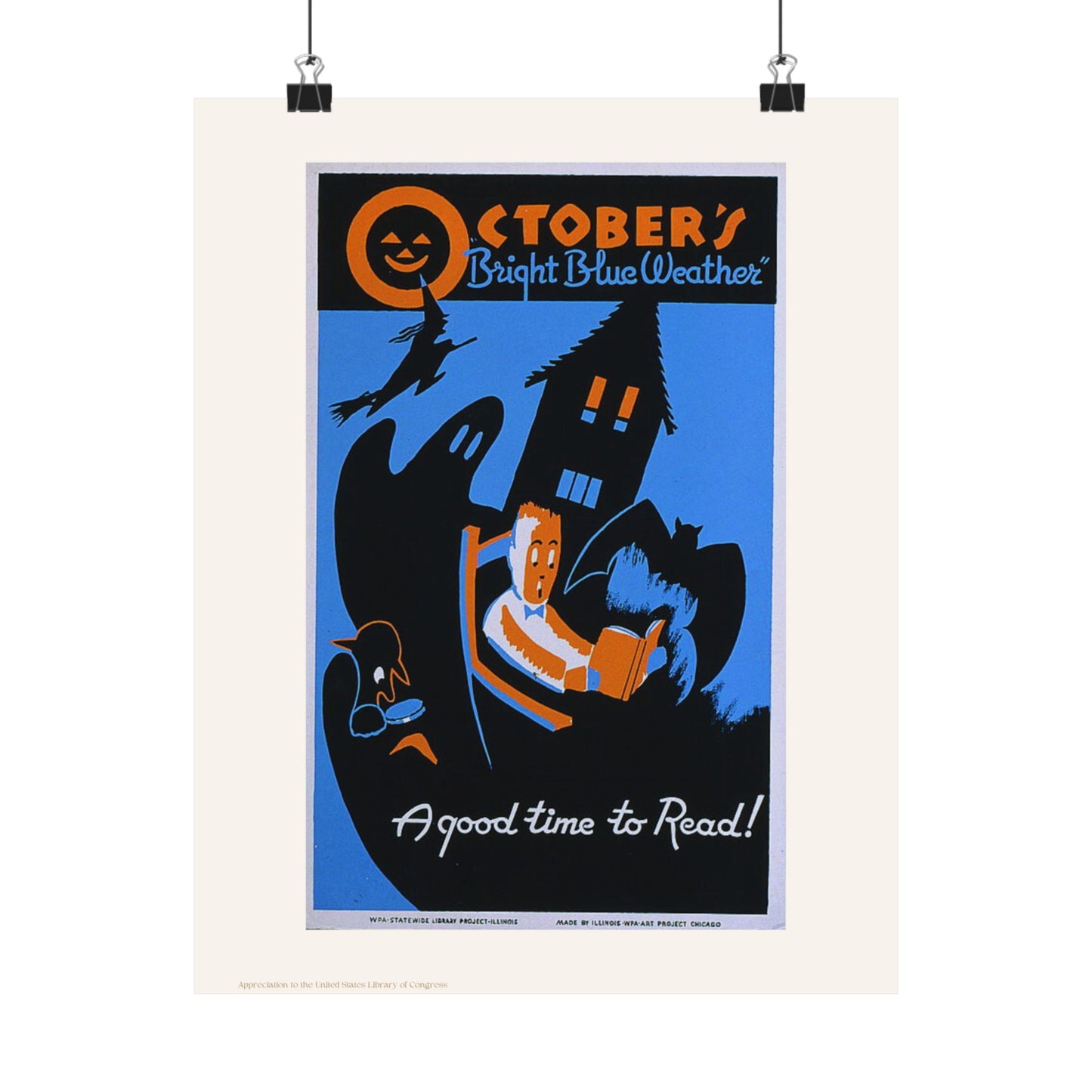 October Illustration Vertical Poster