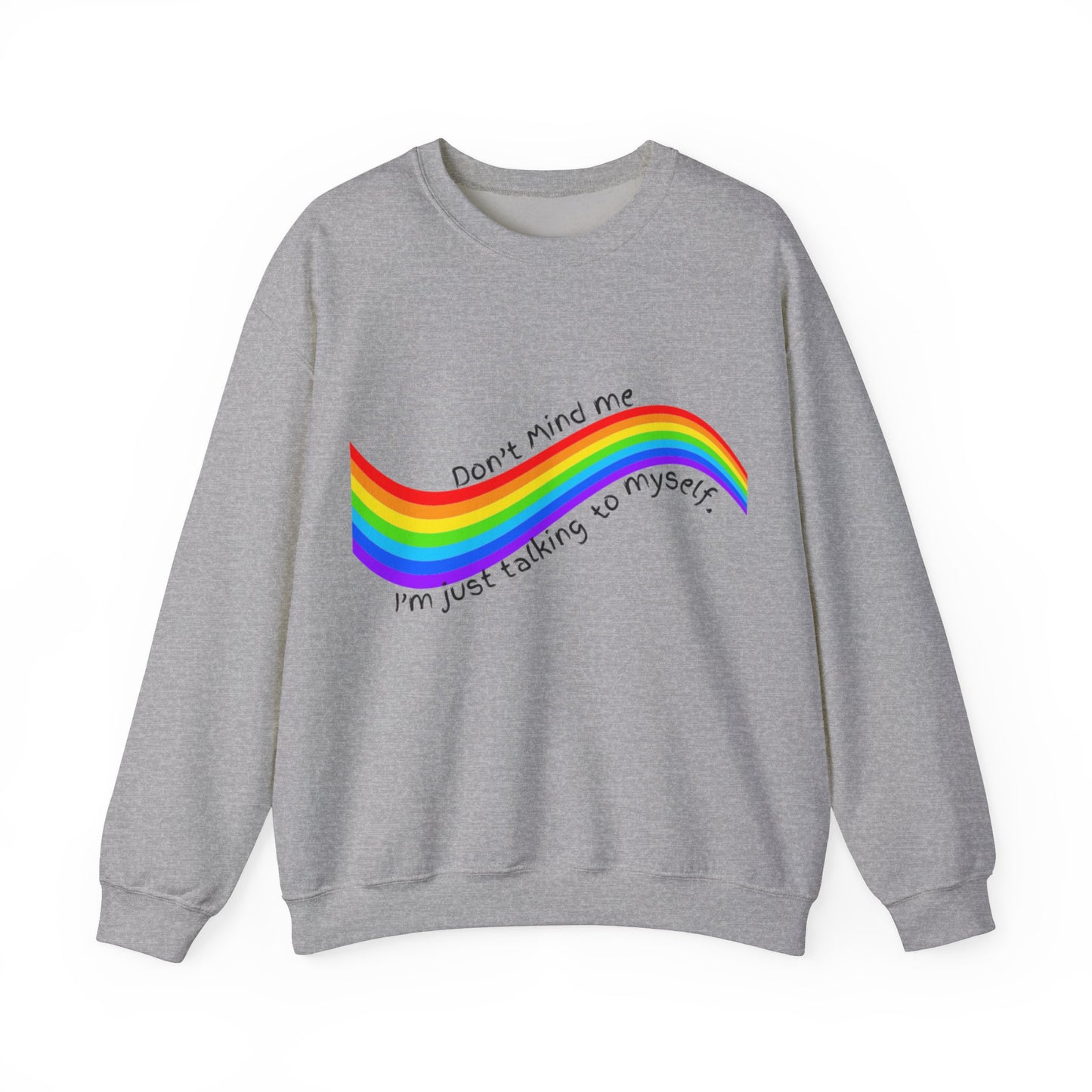 Talking to Myself Rainbow Unisex Heavy Blend™ Crewneck Sweatshirt EU