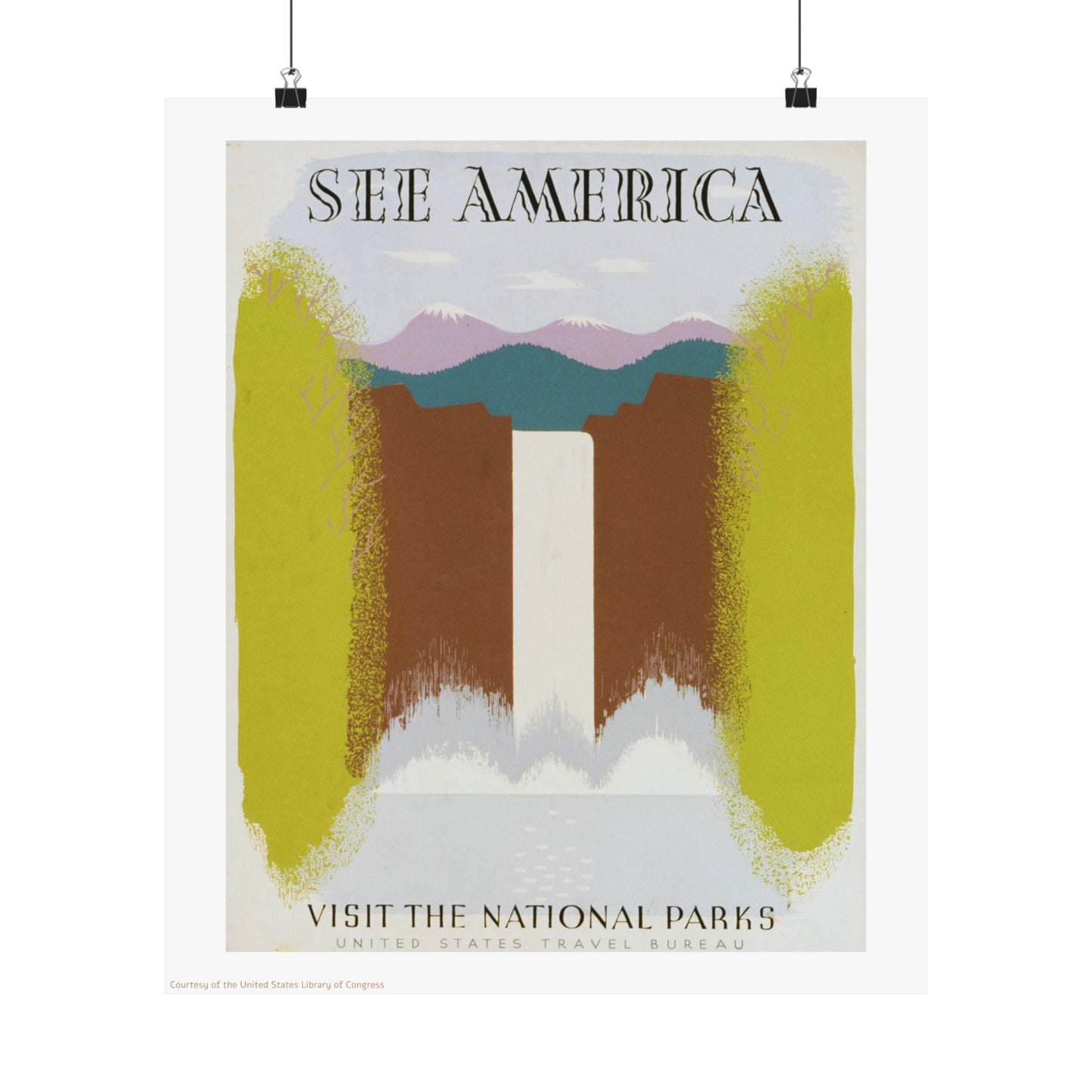 See America Illustration Vertical Poster