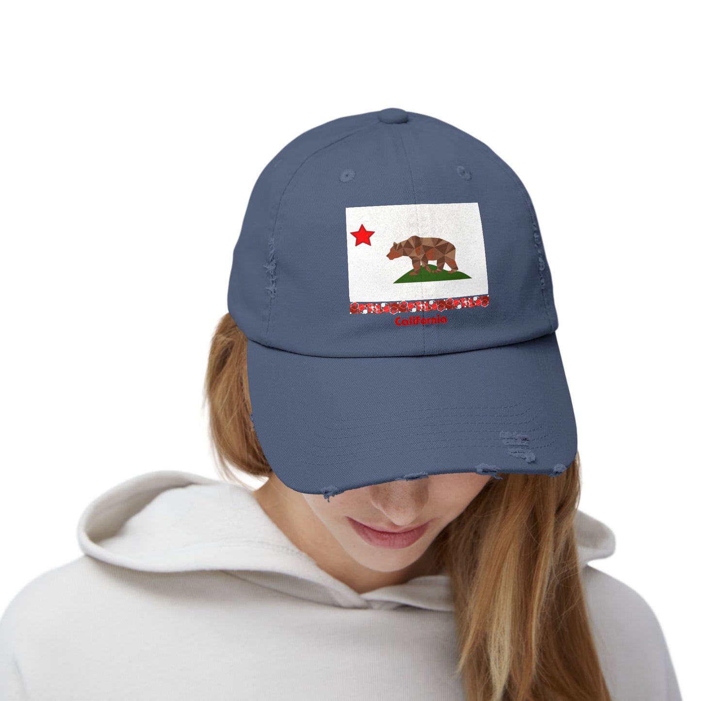 Modern California Unisex Distressed Cap