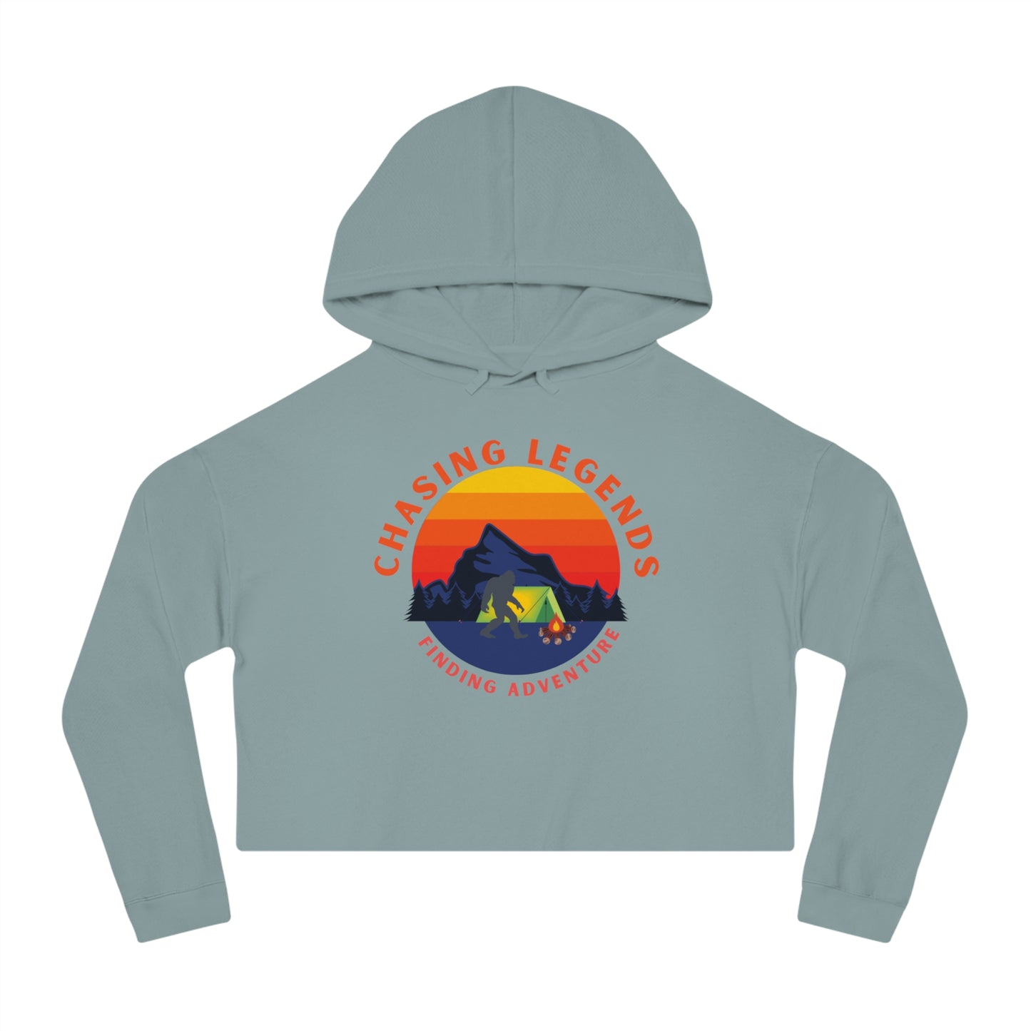 Bigfoot Adventure: Chasing Legends Crop Hoodie