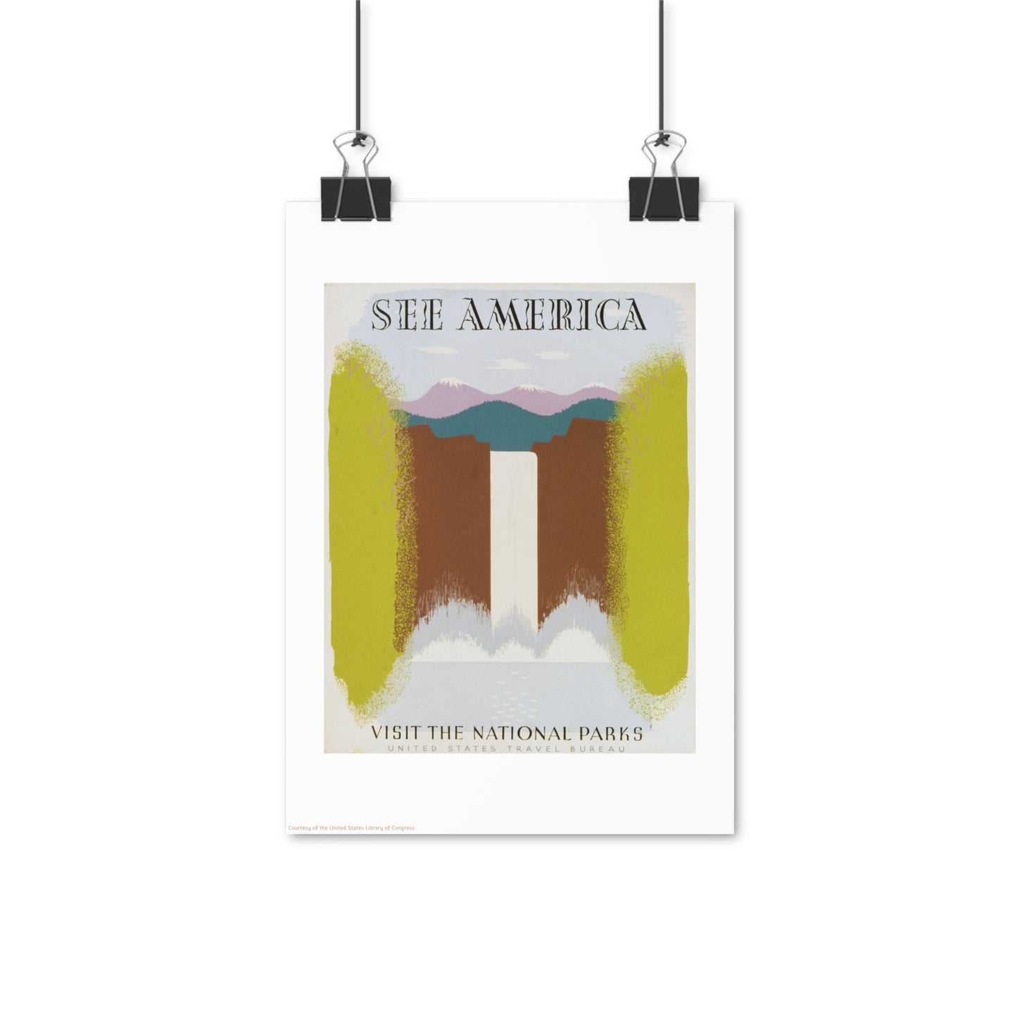 See America Illustration Vertical Poster EU