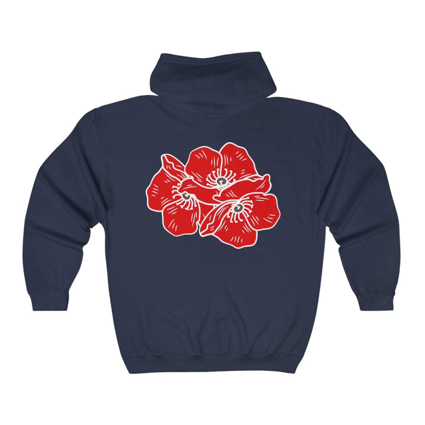 Poppies Unisex Heavy Blend™ Full Zip Hooded Sweatshirt