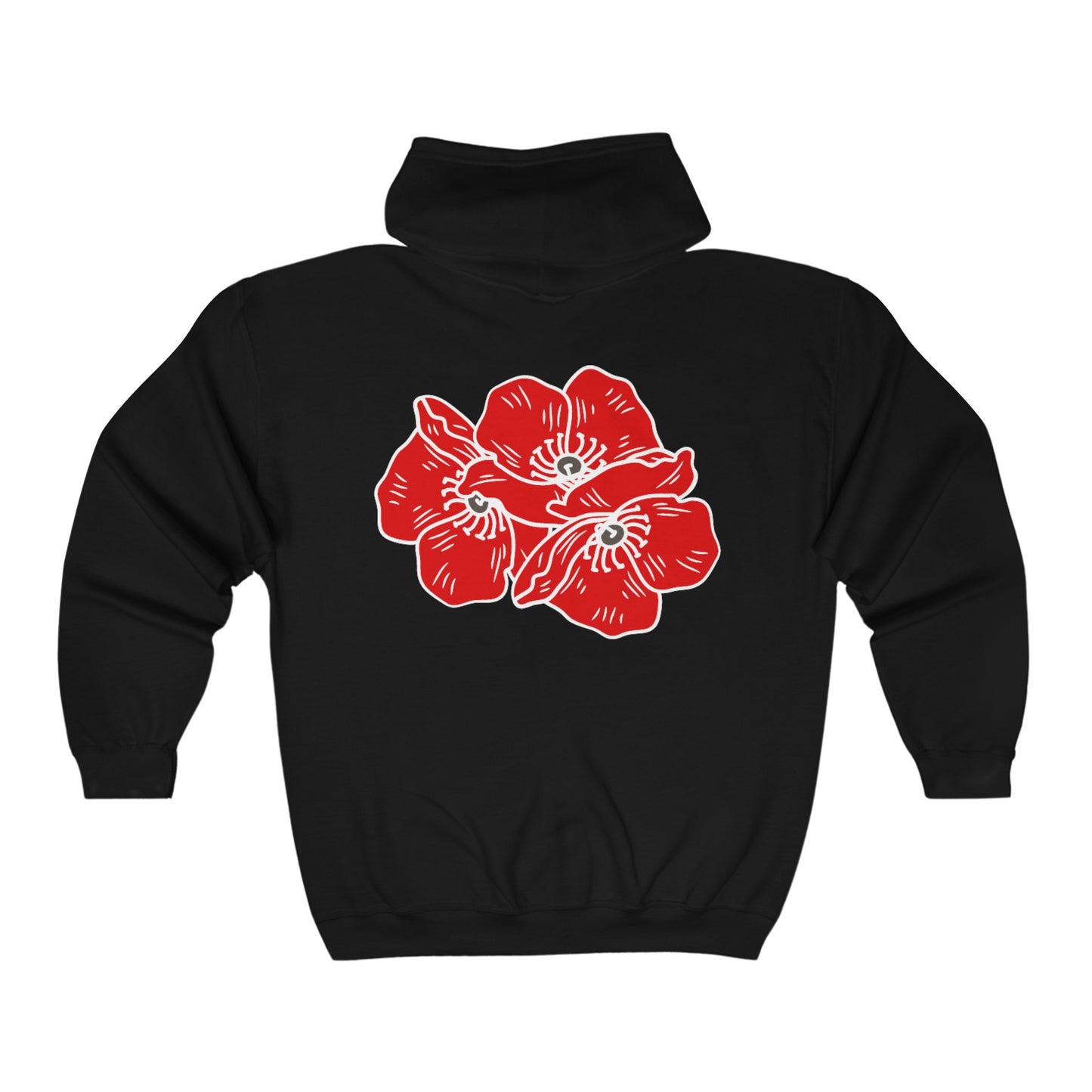 Poppies Unisex Heavy Blend™ Full Zip Hooded Sweatshirt