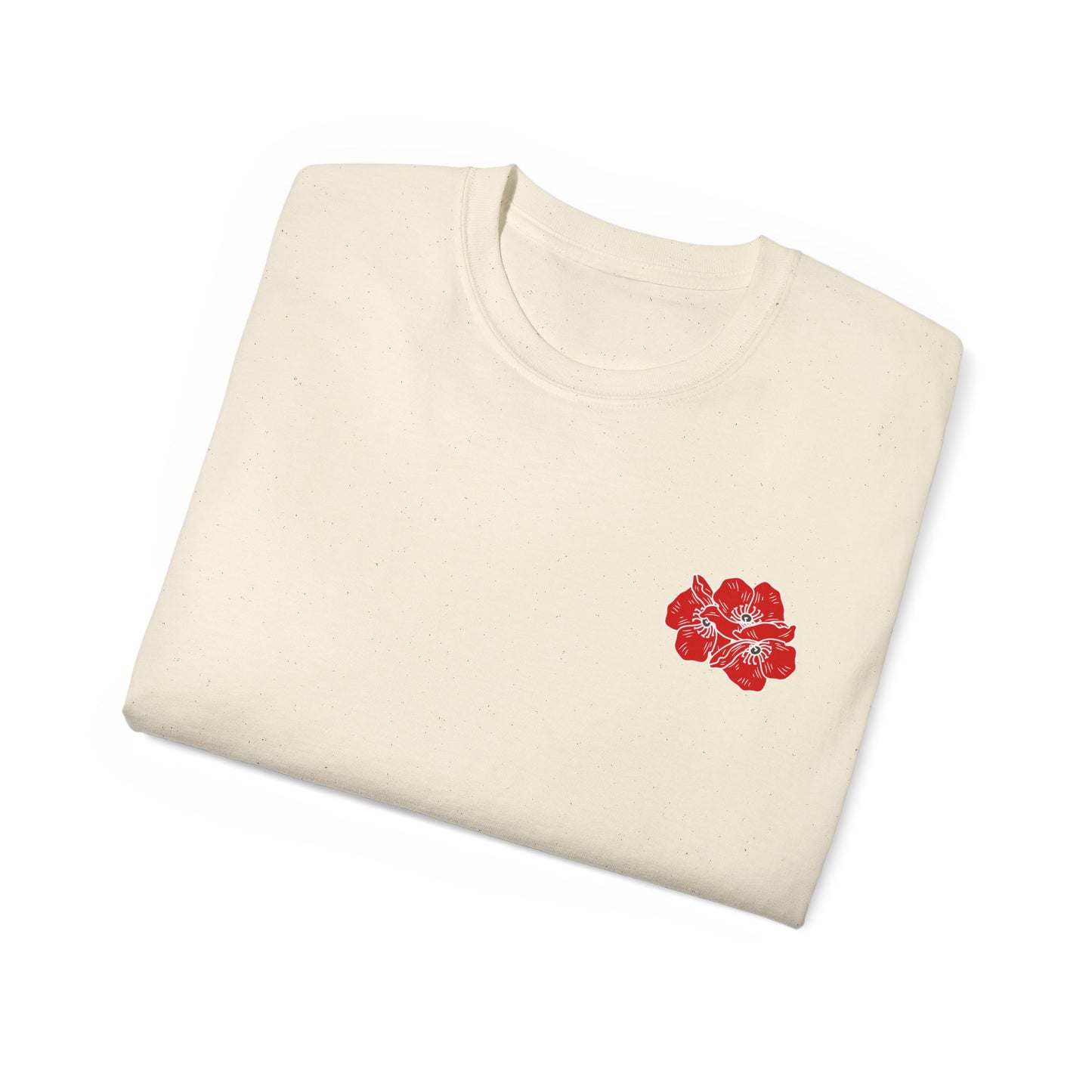 Poppies Over Heart Illustration Ultra Cotton Tee