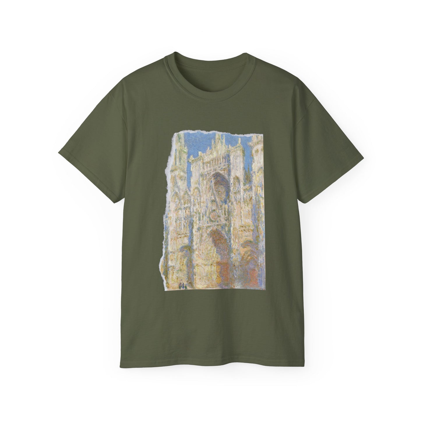 Camiseta de algodón ultradelgada de la UE de Claude Monet, la catedral de Rouen y el portal al sol, 1894